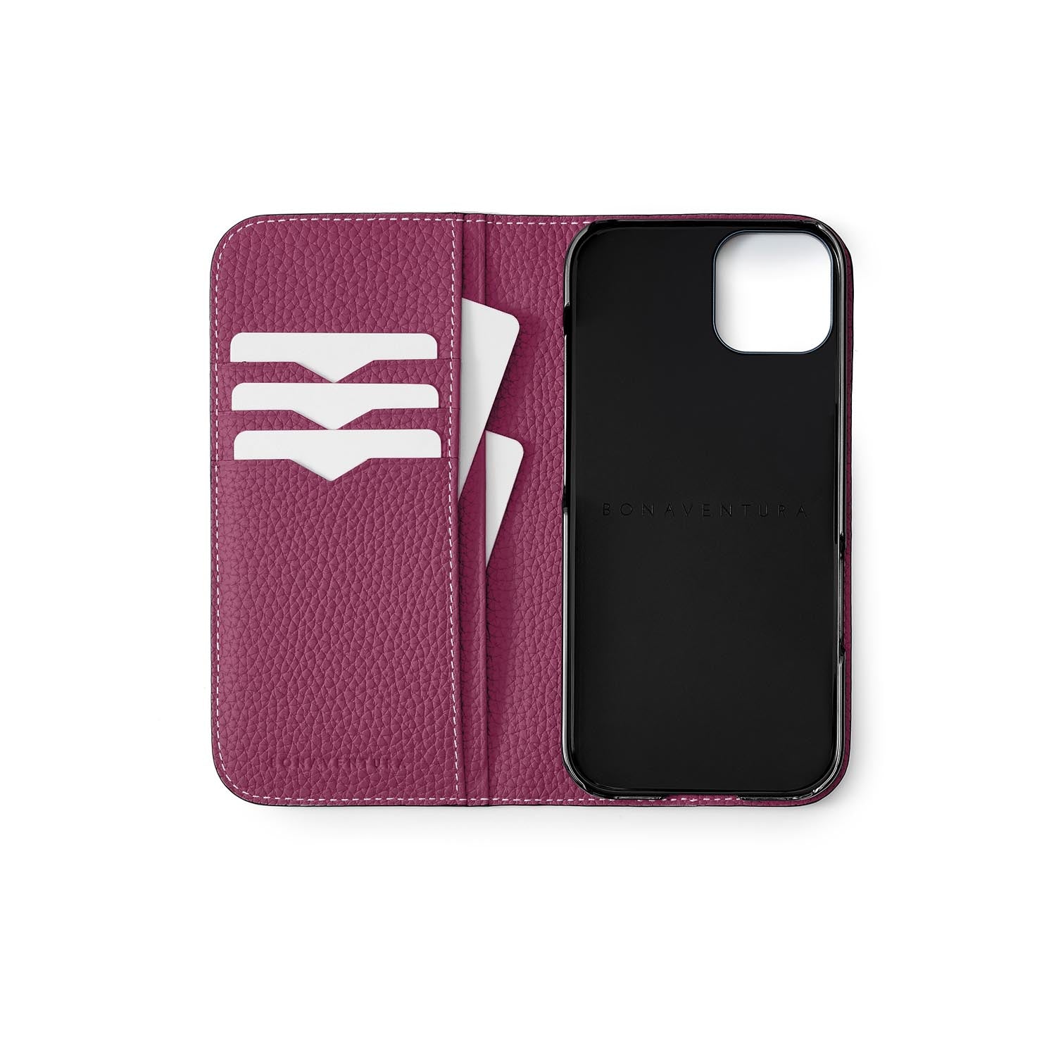 (iPhone 15) Diary Case Shrink Leather