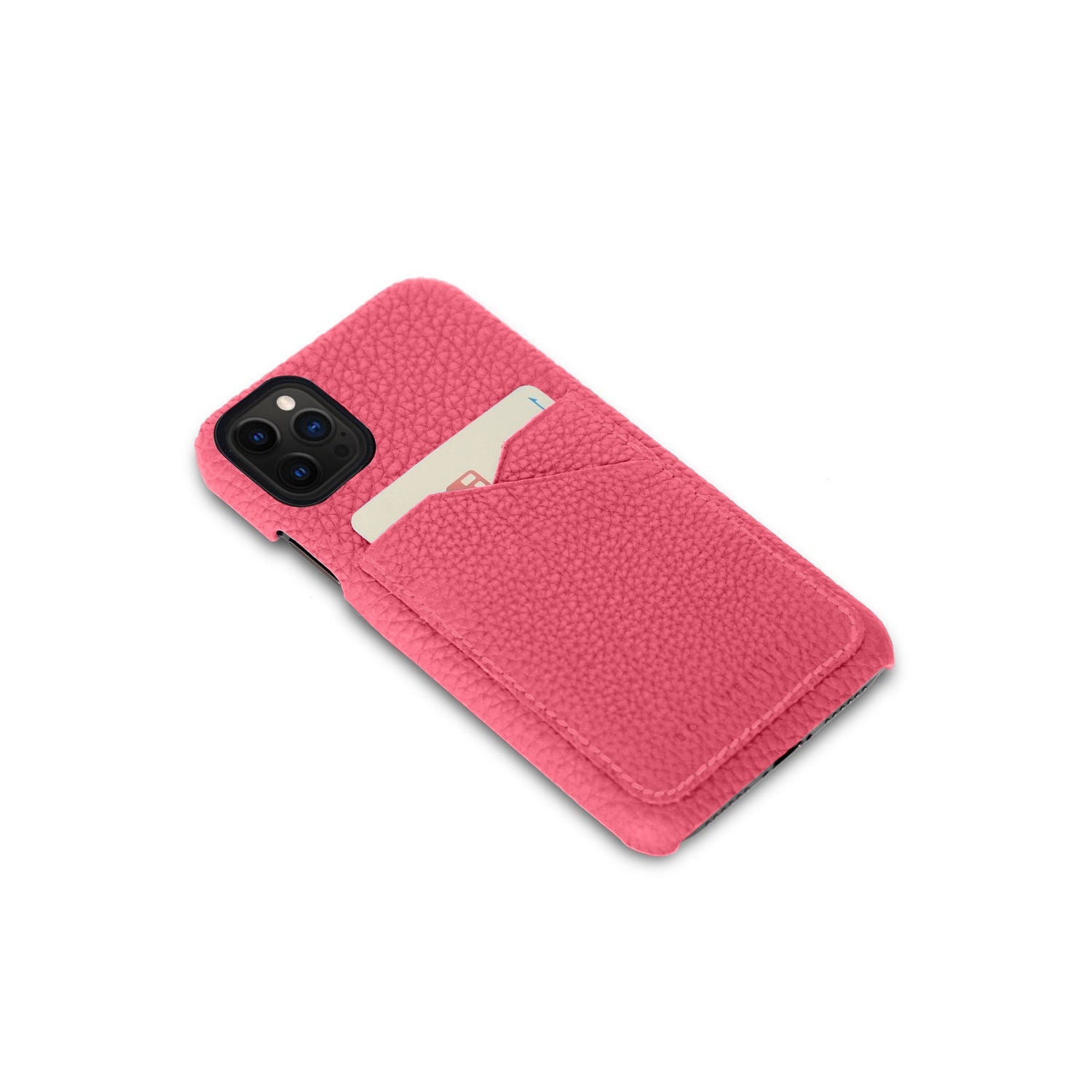 iPhone 12 / 12 Pro) バックカバーケース シュリンクレザー