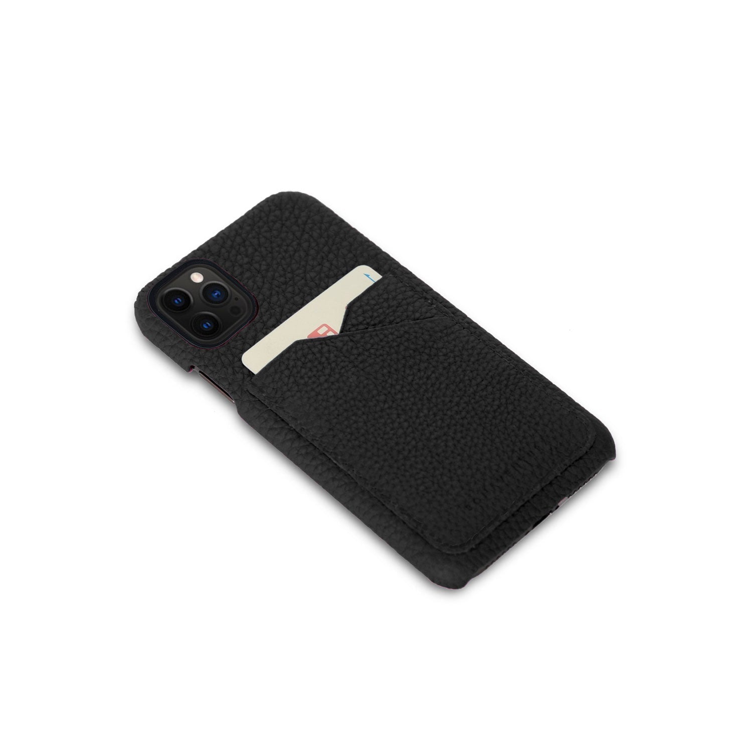 iPhone 12 / 12 Pro) バックカバーケース シュリンクレザー
