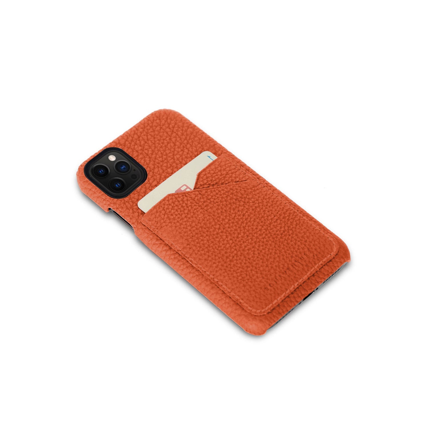 iPhone 12 / 12 Pro) バックカバーケース シュリンクレザー