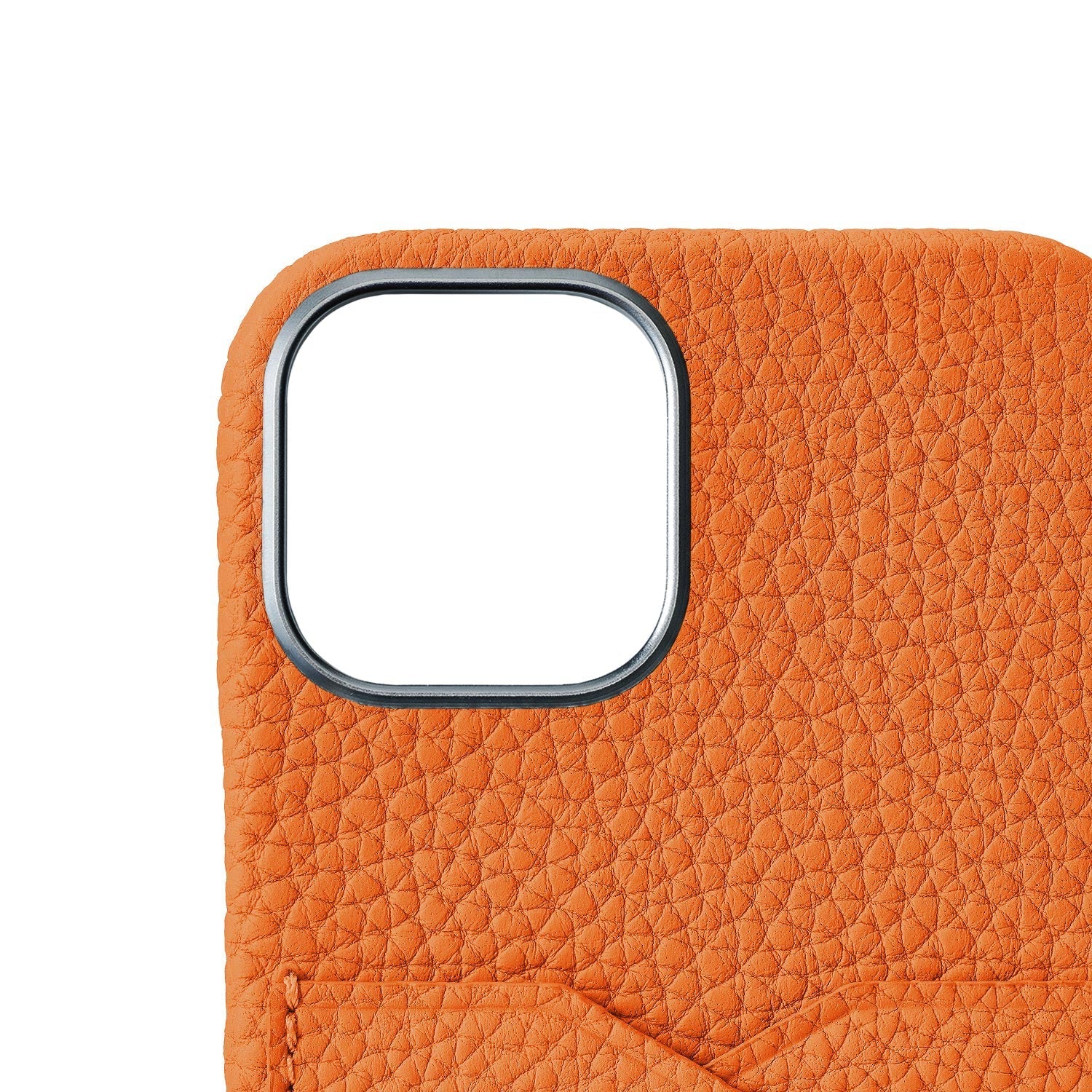 iPhone 15) Back Cover Case Shrink Leather