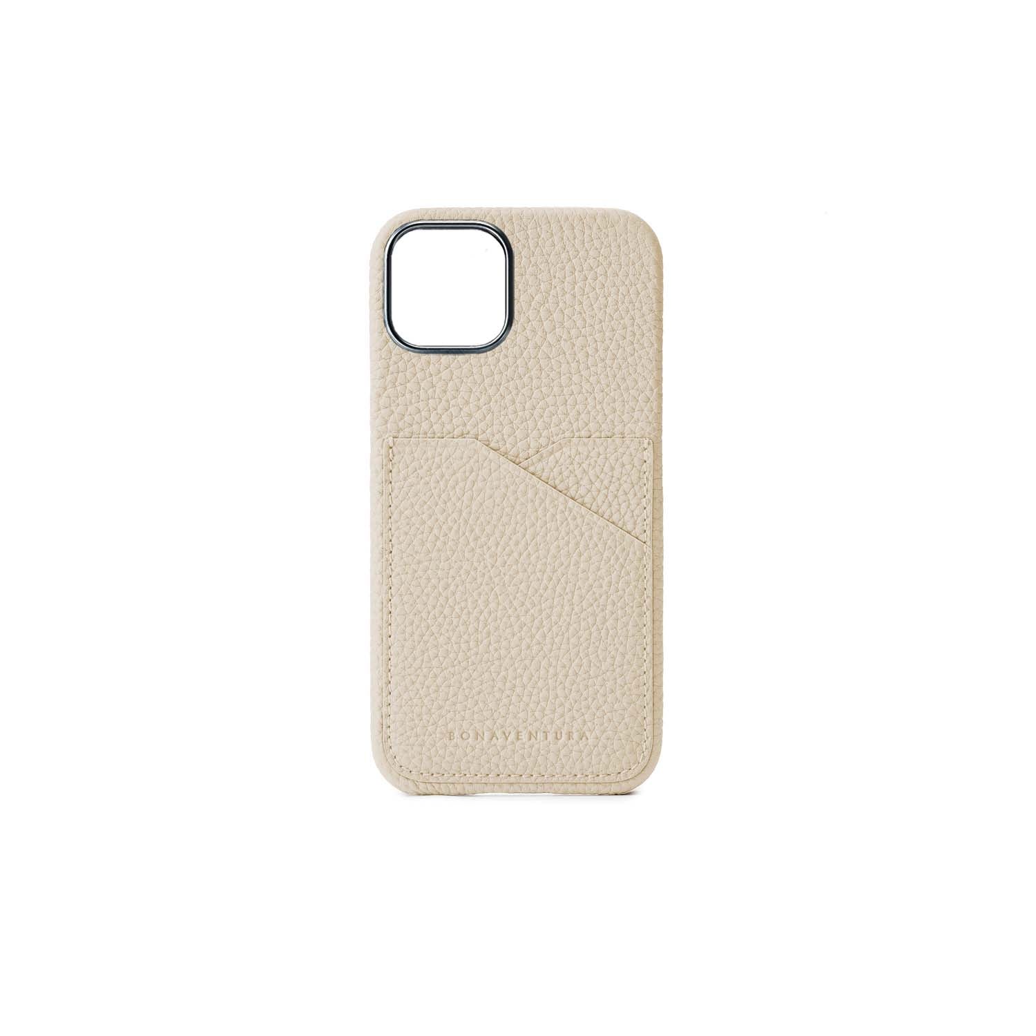 (iPhone 15) Back cover case Shrink leather