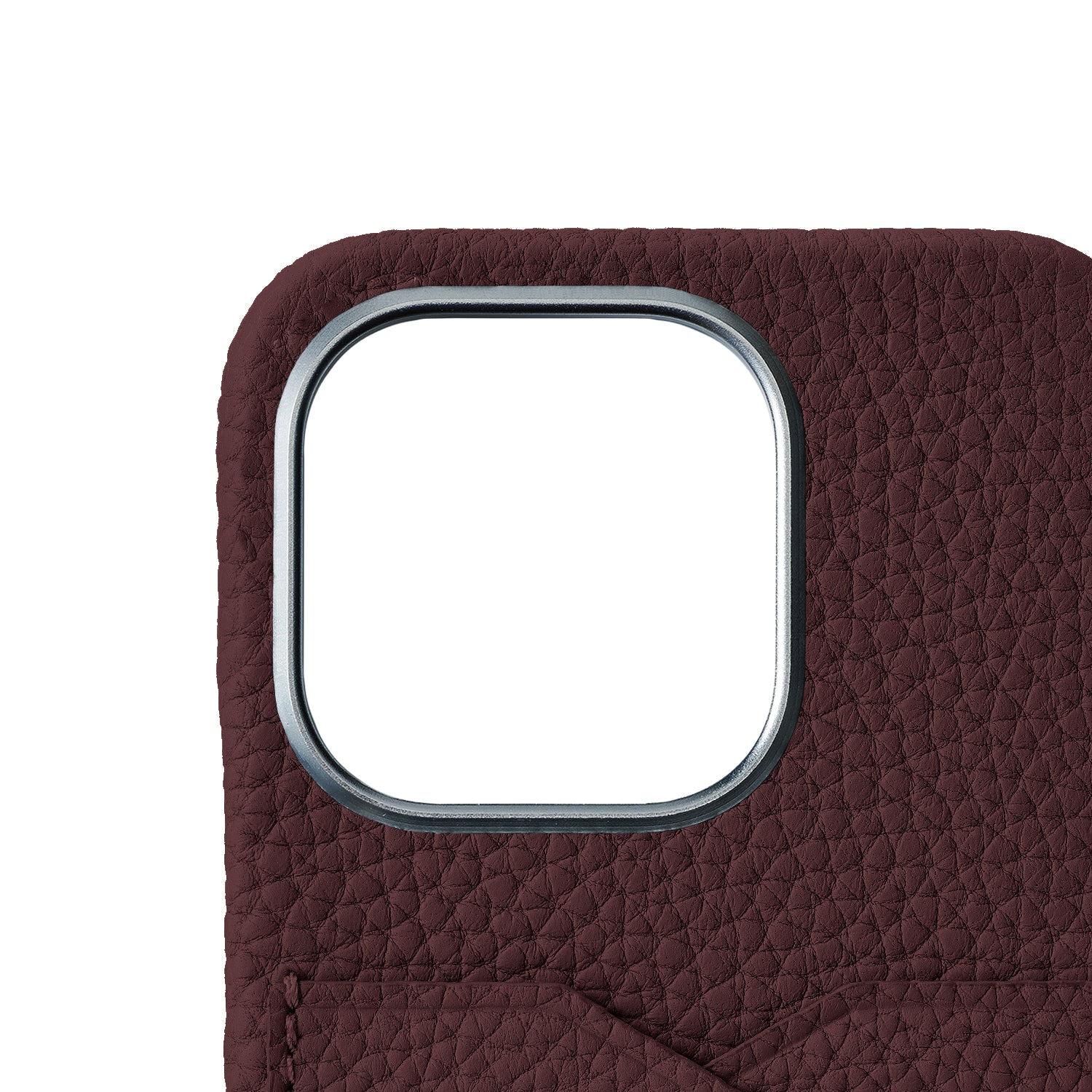 (iPhone 15 Pro) Back Cover Case Shrink Leather