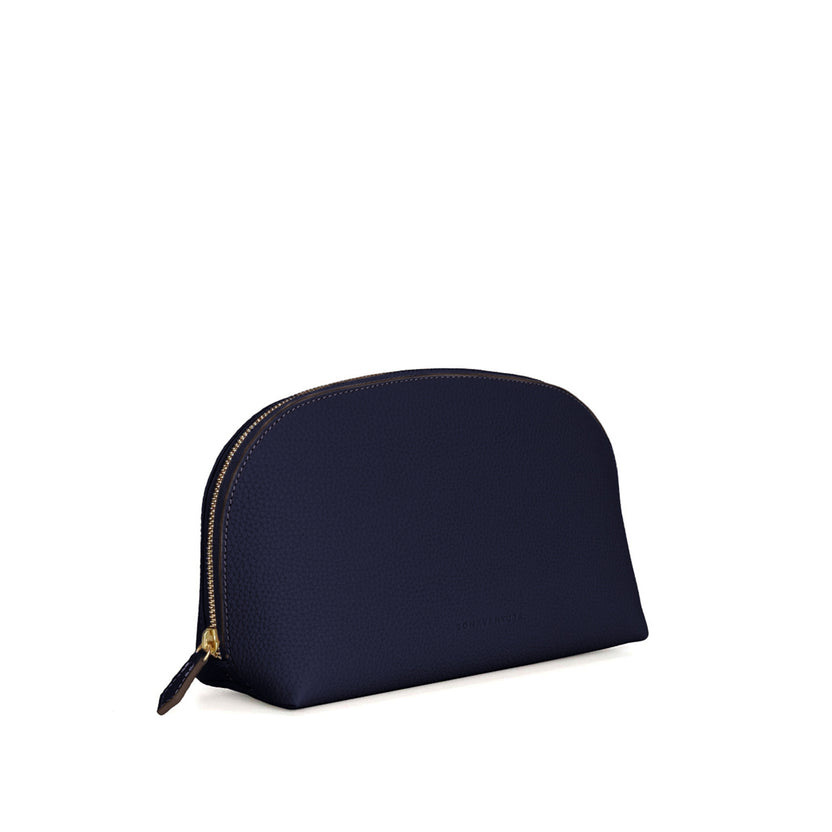 コスメティックポーチ シュリンクレザー (ラージ)