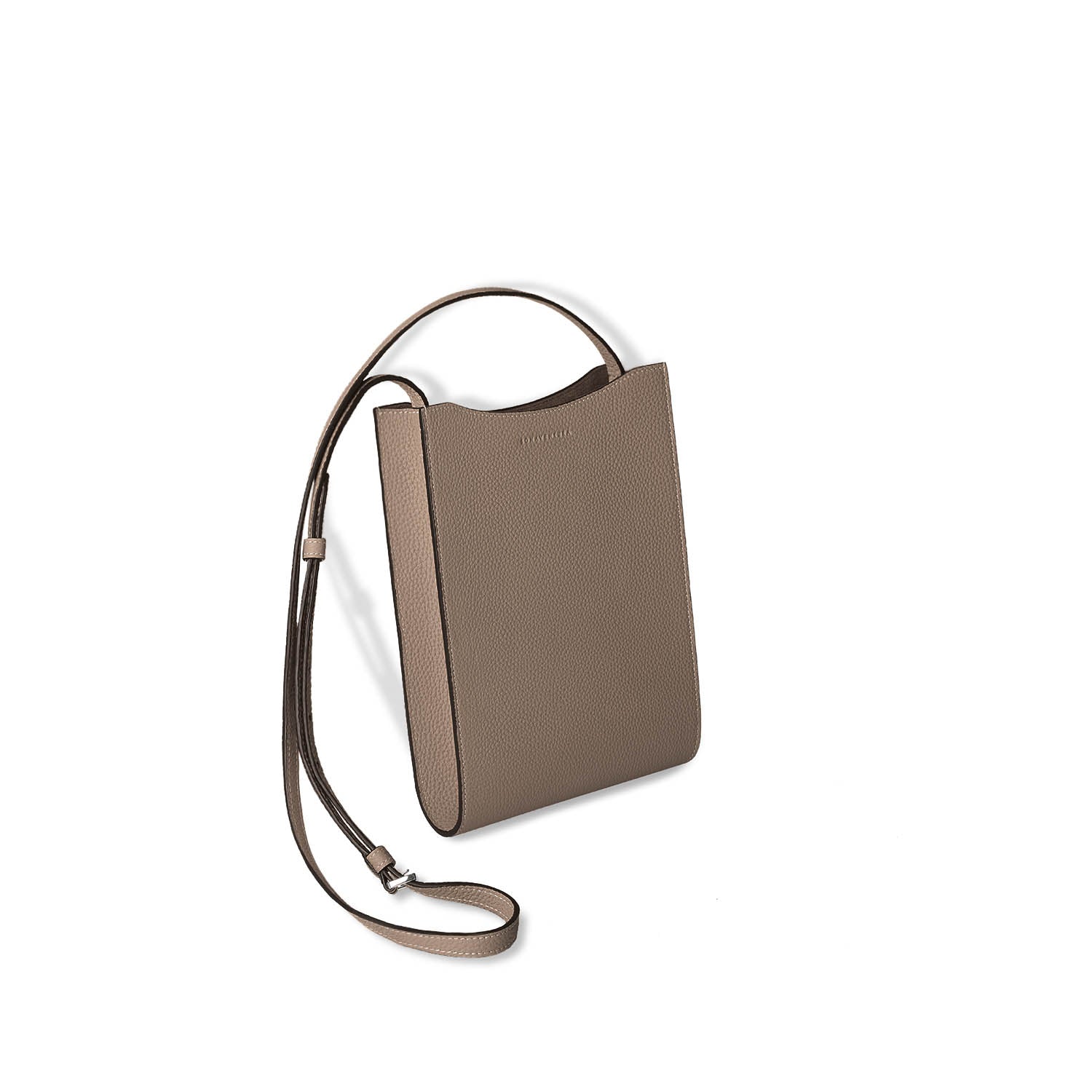 ★美品★ボナベンチュラ リア ショルダーバッグ スマホポシェット グレージュ BONAVENTURA ボナベンチュラ ミニ リア シュリンクレザー ショルダー