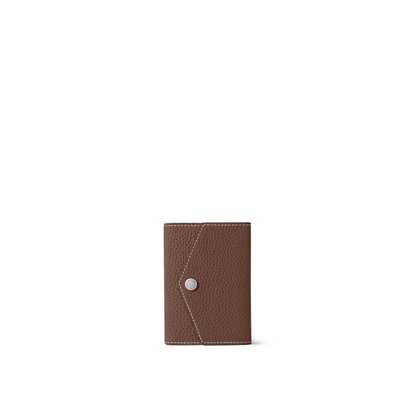 Mirror Pouch For Back Cover Case With Snap Button Shrink Leather