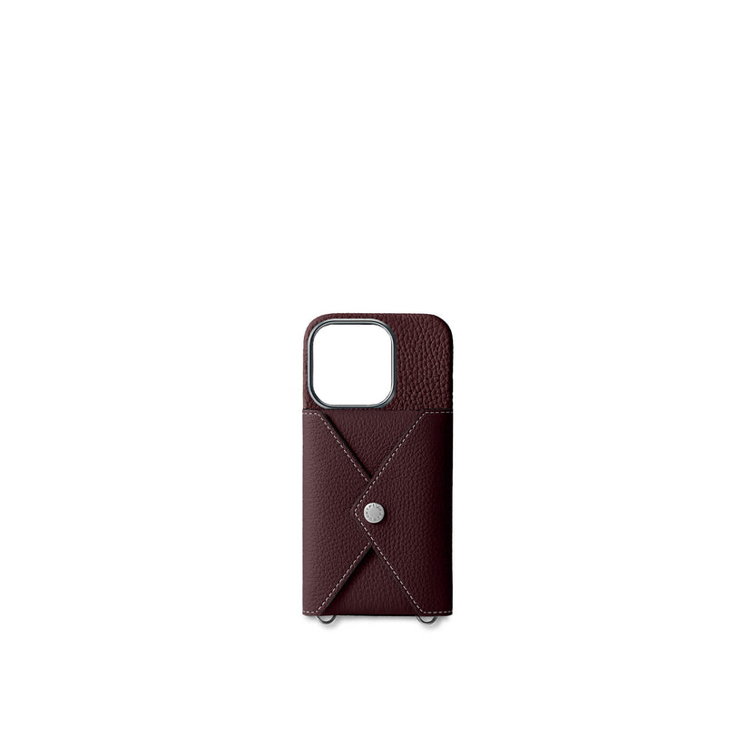 Back Cover With Snap Button Bottalato Leather (iPhone 16 Pro)