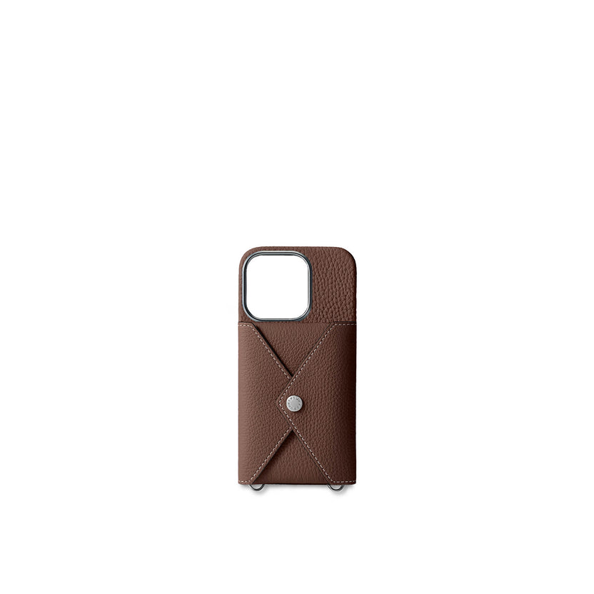 Back Cover With Snap Button Bottalato Leather (iPhone 16 Pro)