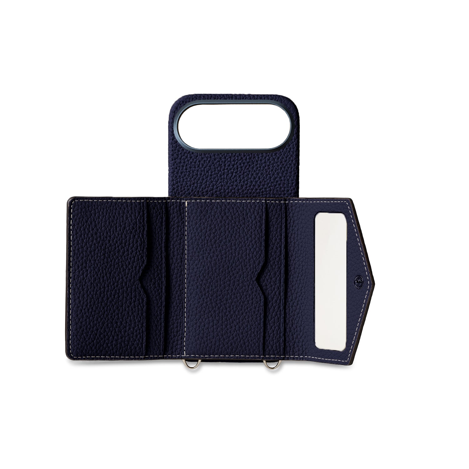 iPhone Air) スナップボタン付き バックカバーケース シュリンクレザー