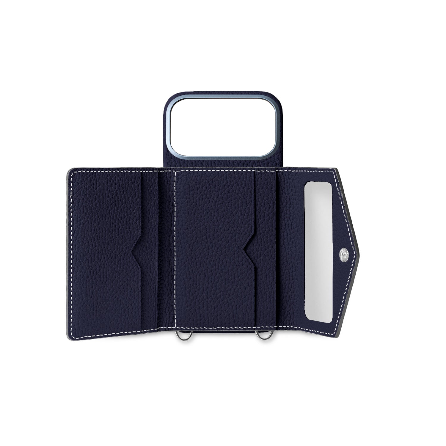 iPhone 17 Pro) スナップボタン付き バックカバーケース シュリンクレザー