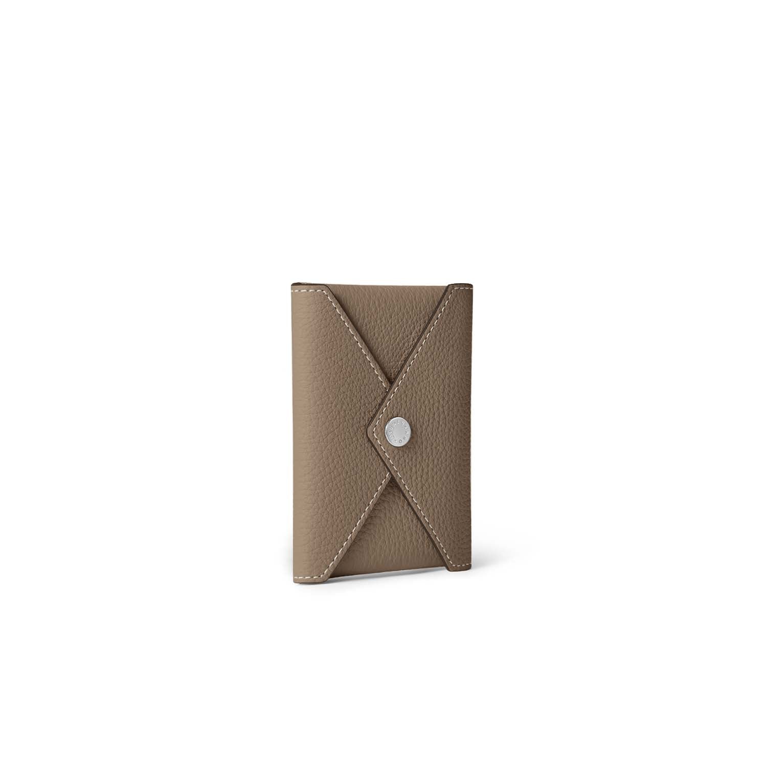 (Snap button back cover case) Envelope pouch in shrink leather