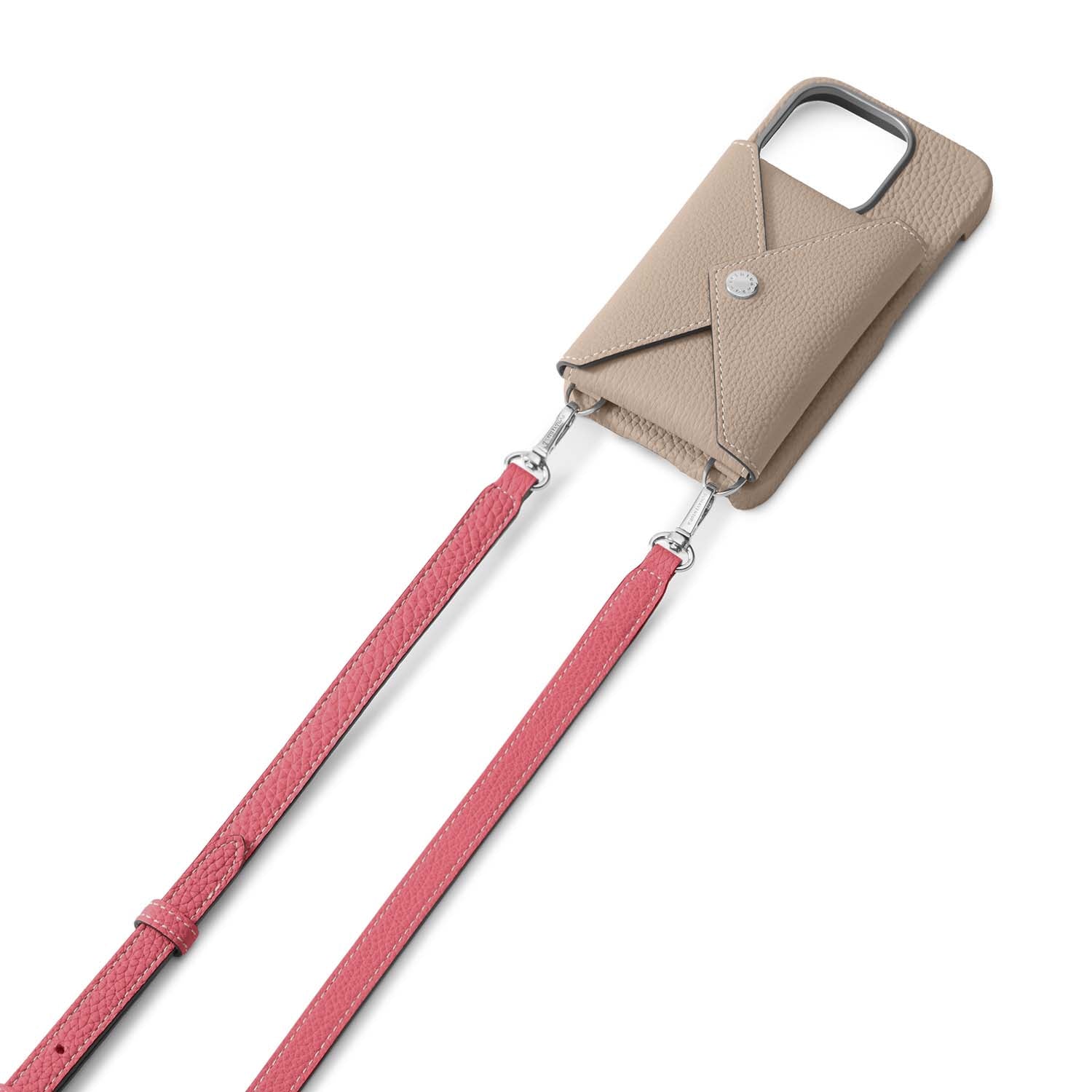 Adjustable Shoulder Strap Shrink Leather (Silver)