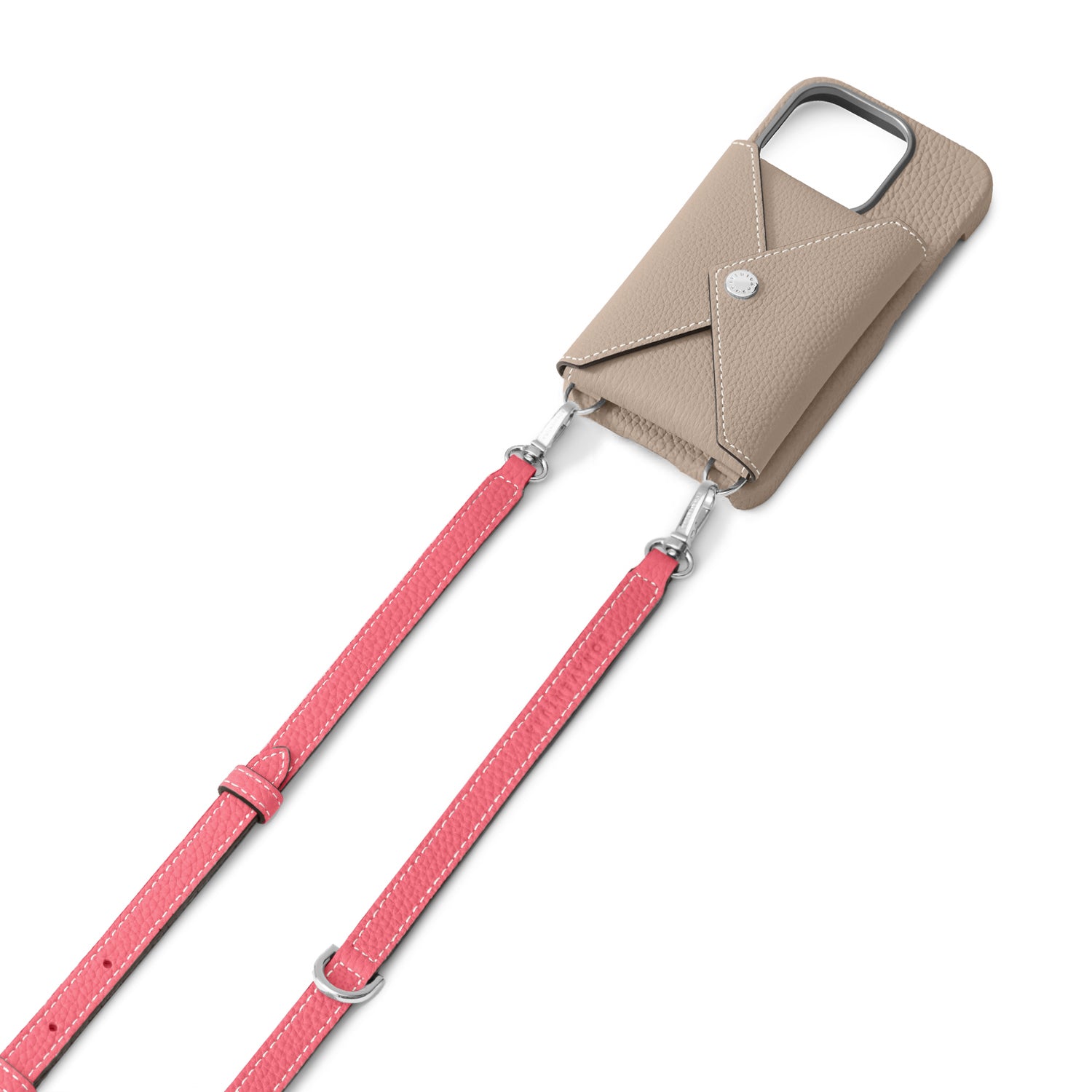 Dリング付き アジャスタブル ショルダー ストラップ シュリンクレザー