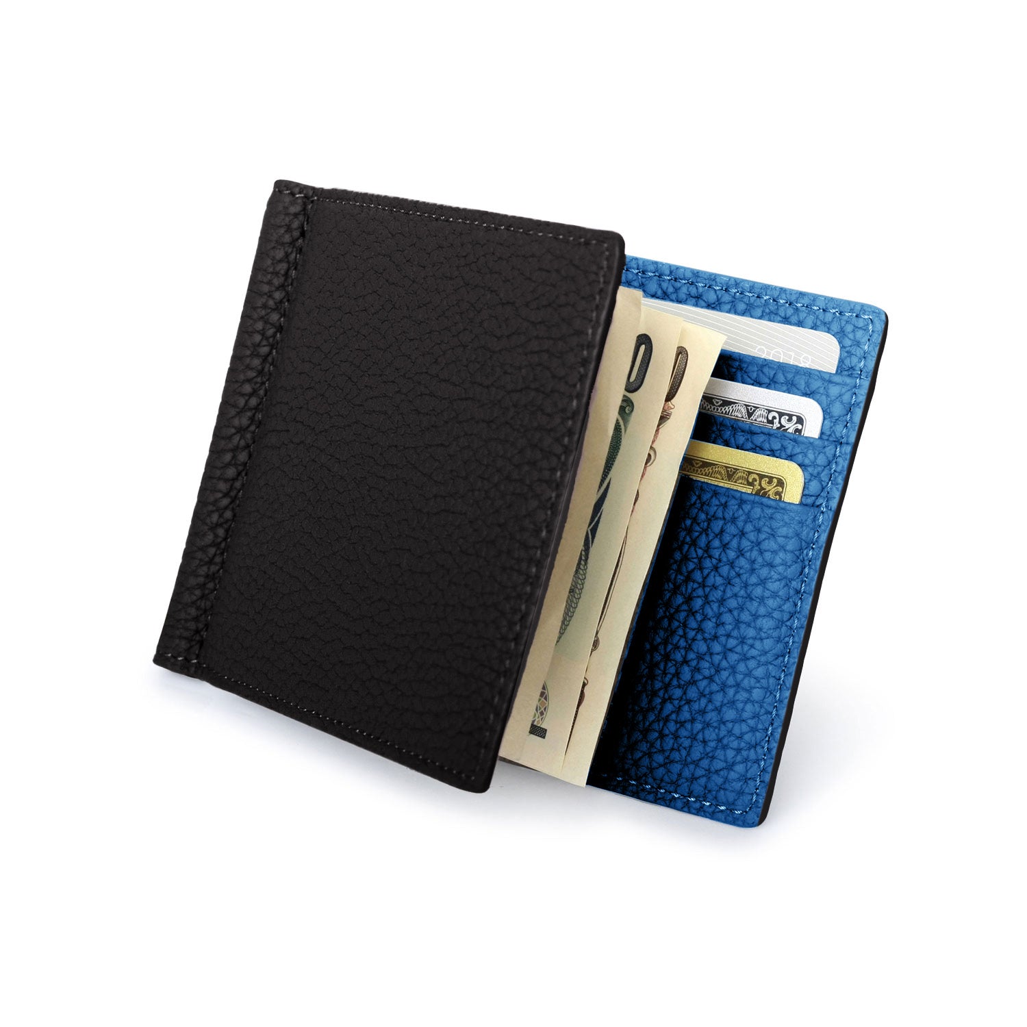 SAVOIA × BONAVENTURA Bifold Bill Clip with Coin Case in Shrink Leather