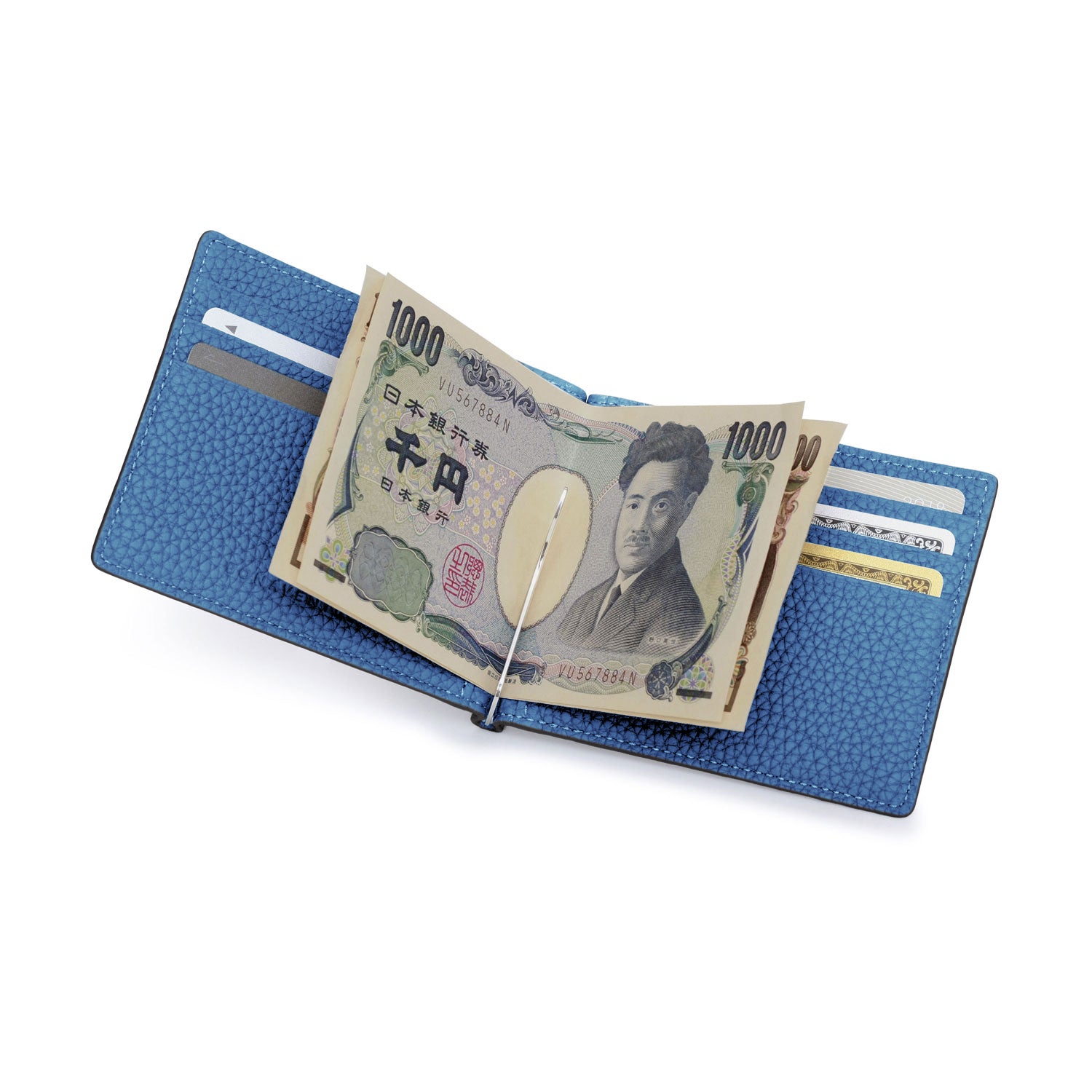 SAVOIA × BONAVENTURA Bifold Bill Clip with Coin Case in Shrink Leather