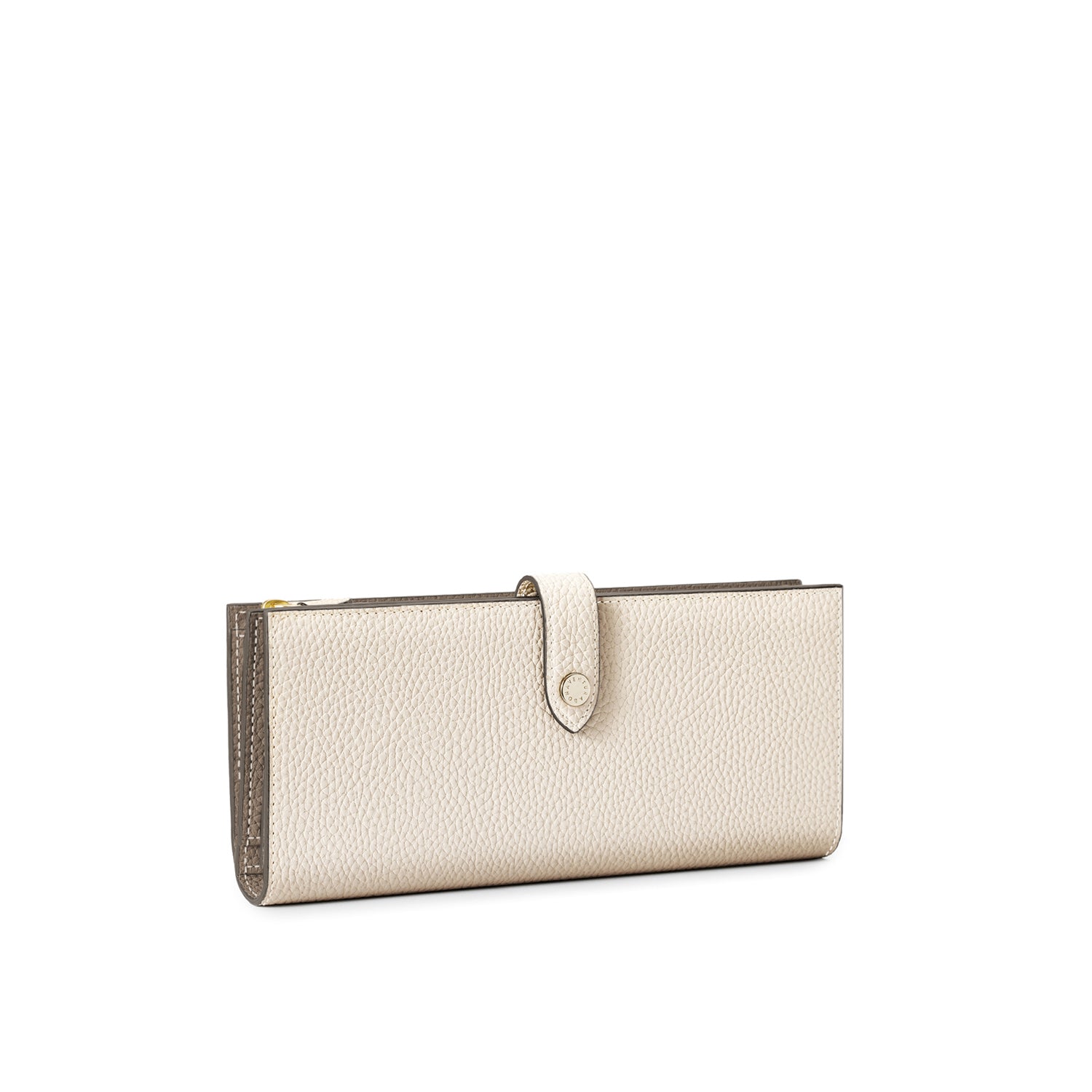 ベルテッド マルチ ロング ウォレット シュリンクレザー アイボリー × エトープ