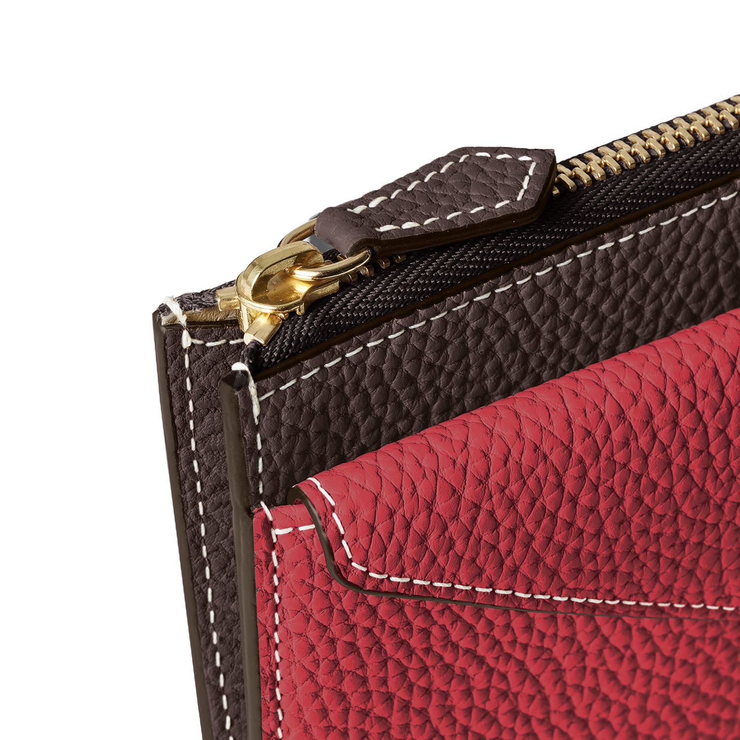 エンベロープ ミニジップ ウォレット シュリンクレザー