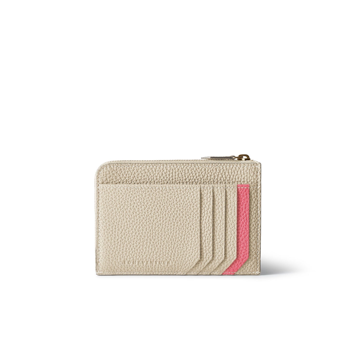 【鏡リュウジ監修 BONAVENTURA × 25ans】エンベロープ ミニジップ ウォレット シュリンクレザー アイボリー × アザレ