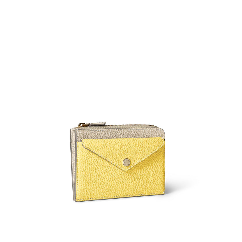 【鏡リュウジ監修 BONAVENTURA × 25ans】エンベロープ ミニジップ ウォレット シュリンクレザー