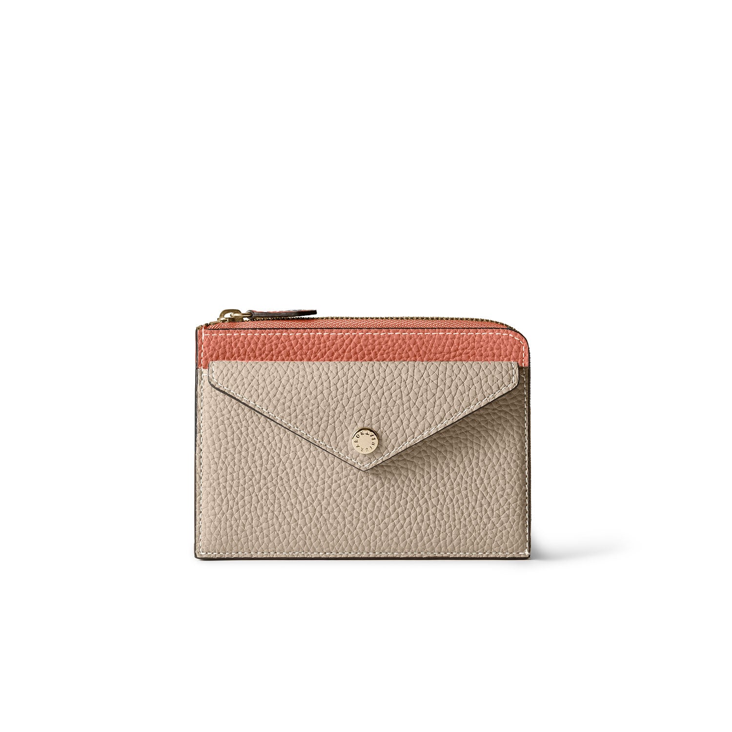 Envelope Mini-zip Wallet In Shrink Leather – BONAVENTURA (ボナ