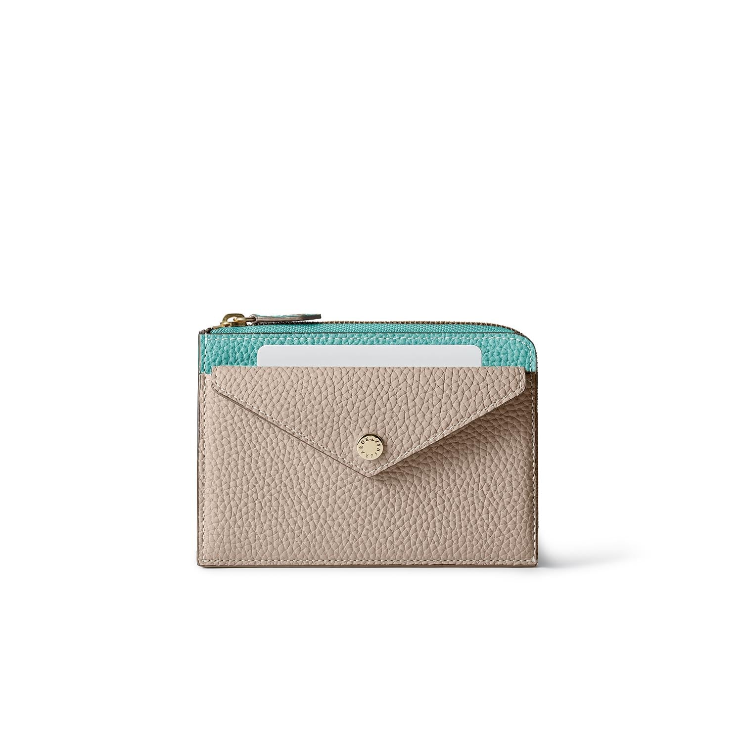 【美品】BONAVENTURA ボナベンチュラミニジップ ウォレット エンベロープ ミニジップ ウォレット シュリンクレザー