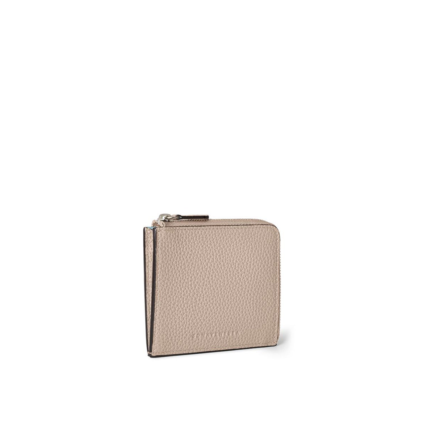 L-shaped Zip Wallet In Shrink Leather