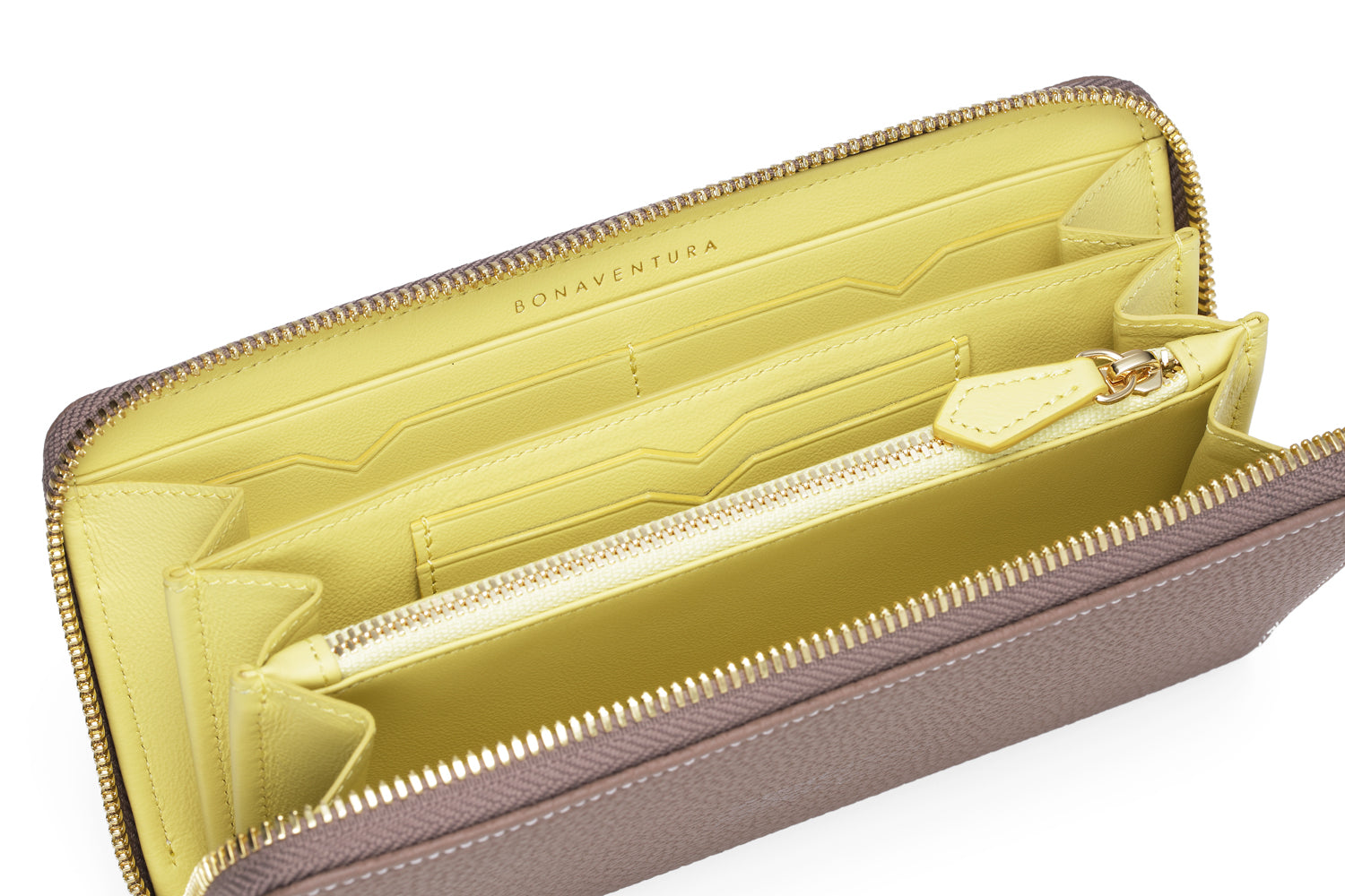 美品 ボナベンチュラ ロングジップウォレット シュリンクレザー 黒 ロングジップ ウォレット シュリンクレザー（財布