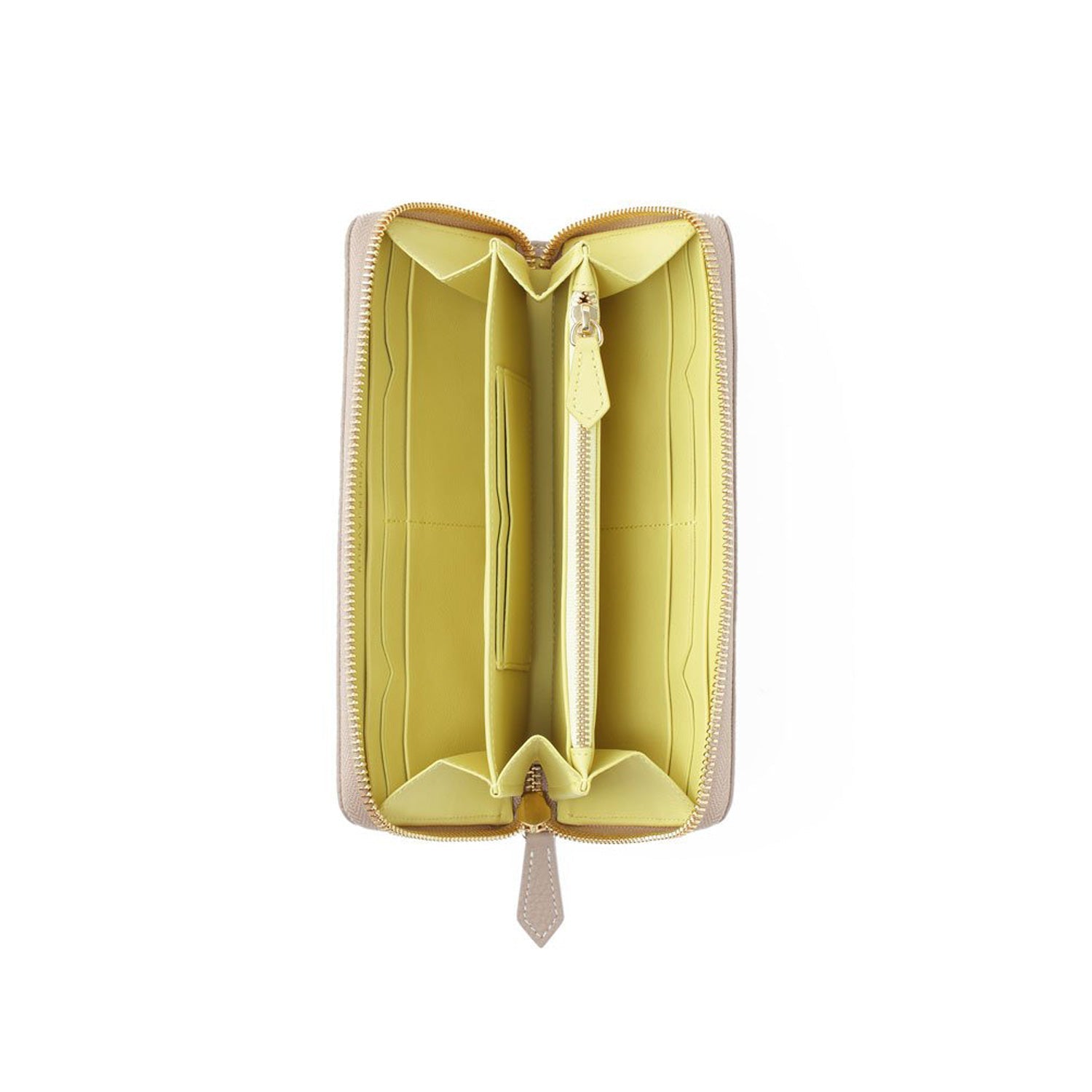 BONAVENTURA ボナペンチュラ 長財布 グレージュ エトープ ロングジップ ウォレット シュリンクレザー