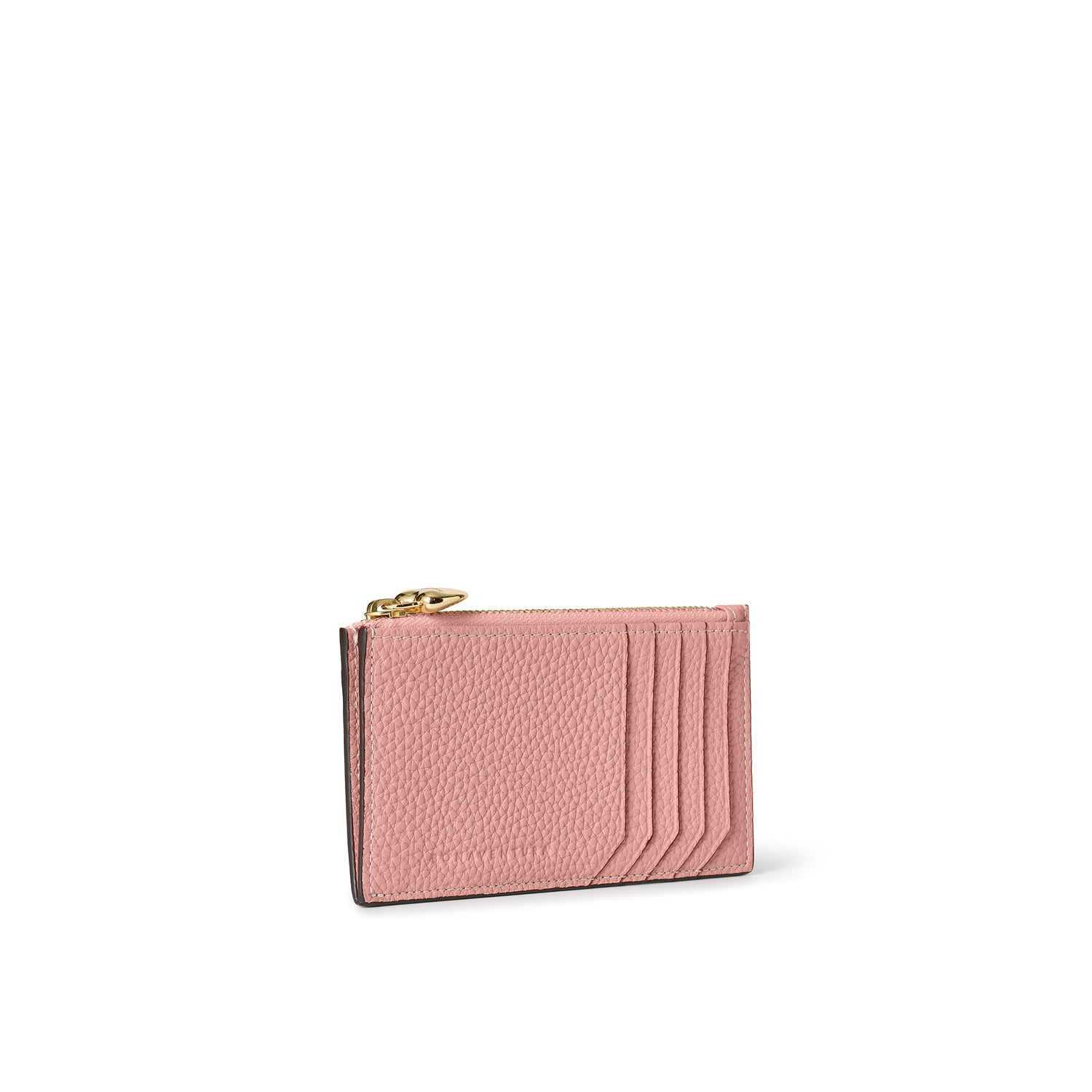 ハートジップチャーム付き ミニジップ ウォレット シュリンクレザー