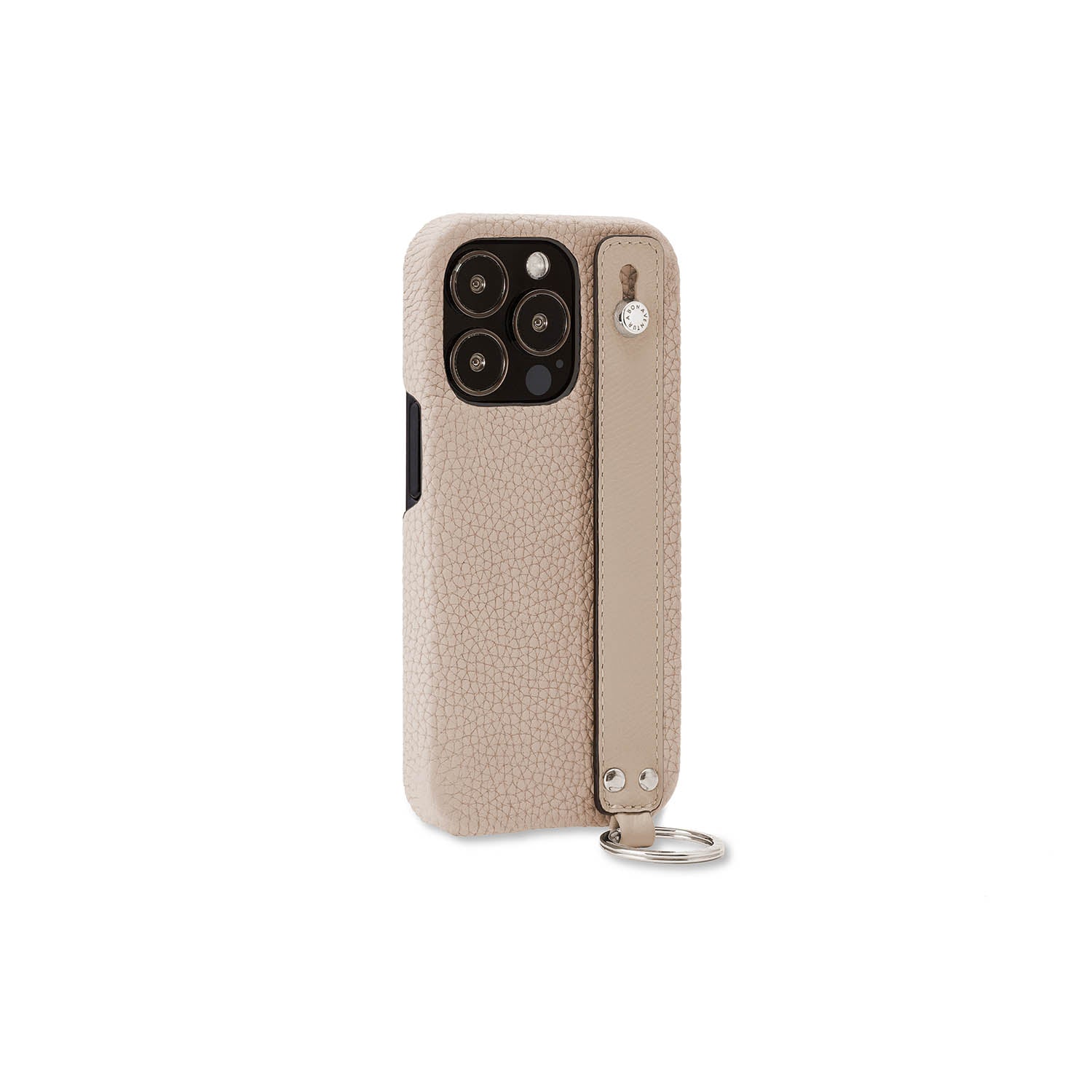 iPhone 13 Pro) ハンドル付き バックカバーケース シュリンクレザー