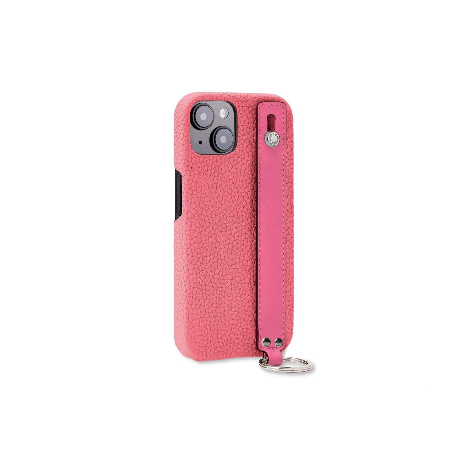 iPhone 14) ハンドル付き バックカバーケース シュリンクレザー