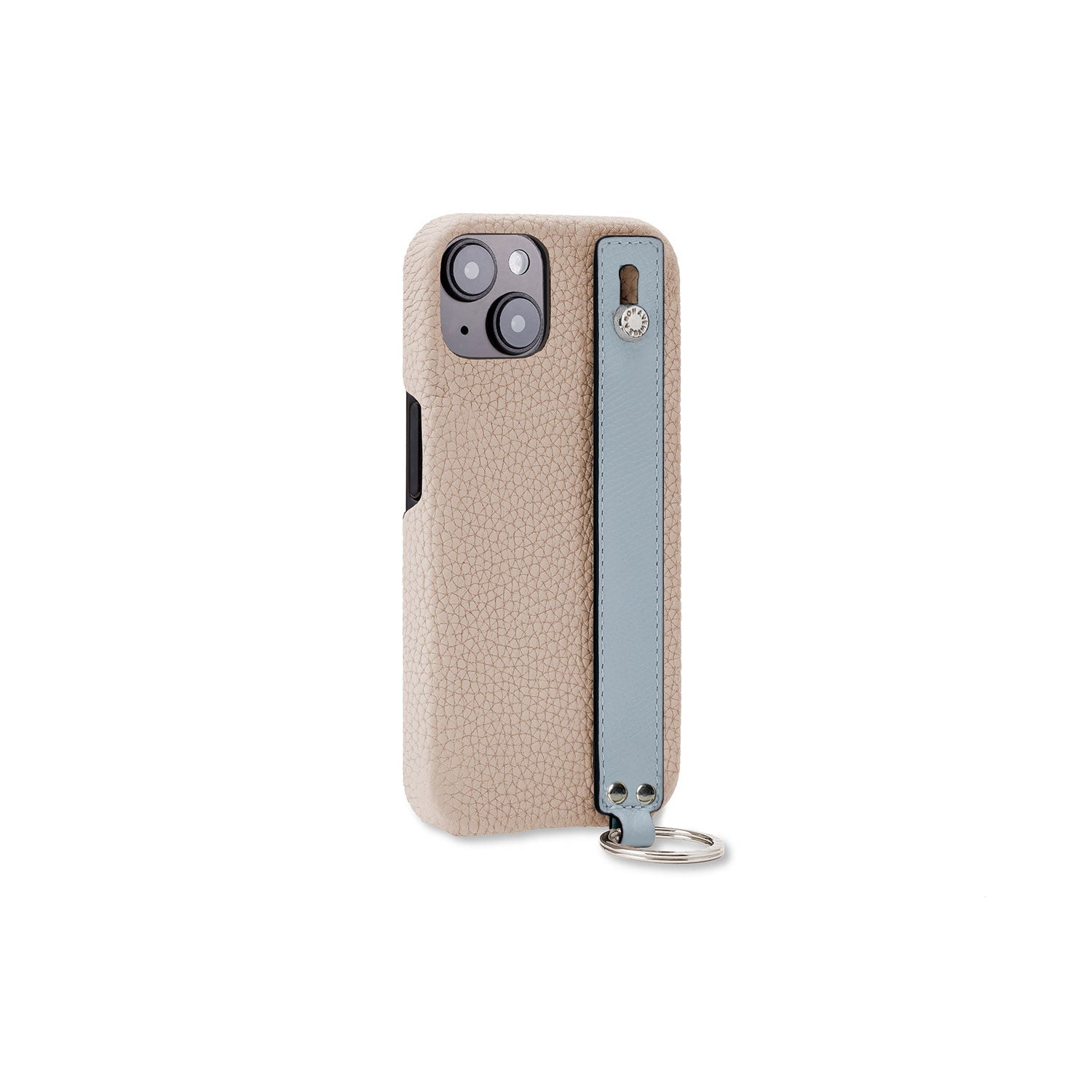 iPhone 14) ハンドル付き バックカバーケース シュリンクレザー