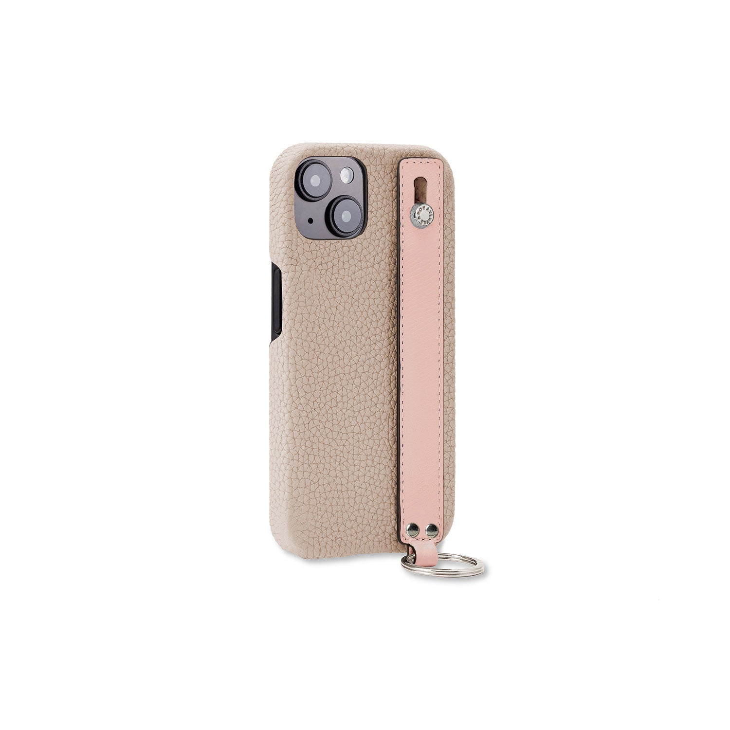 iPhone 14) ハンドル付き バックカバーケース シュリンクレザー
