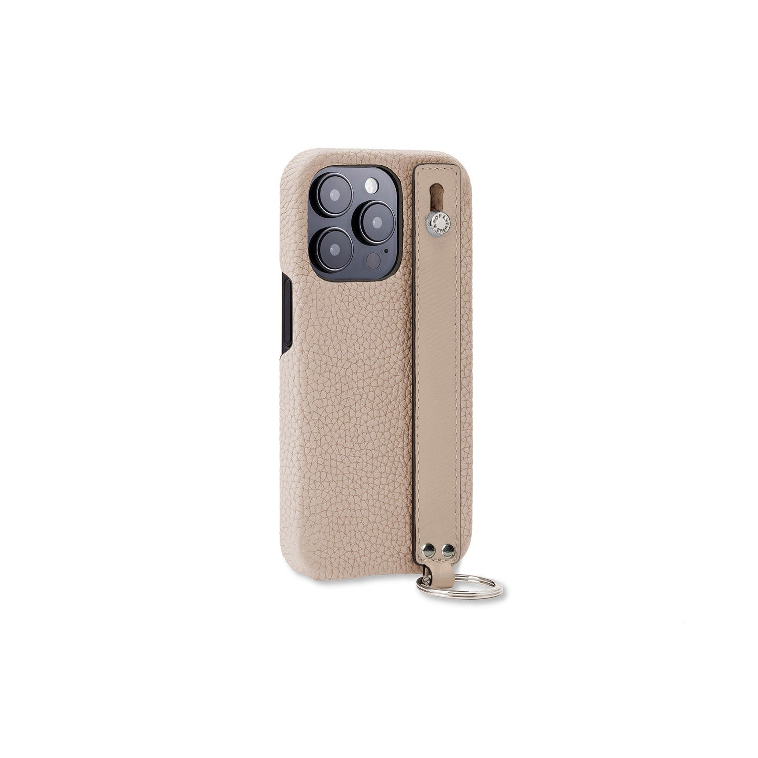 iPhone 14 Pro) ハンドル付き バックカバーケース シュリンクレザー