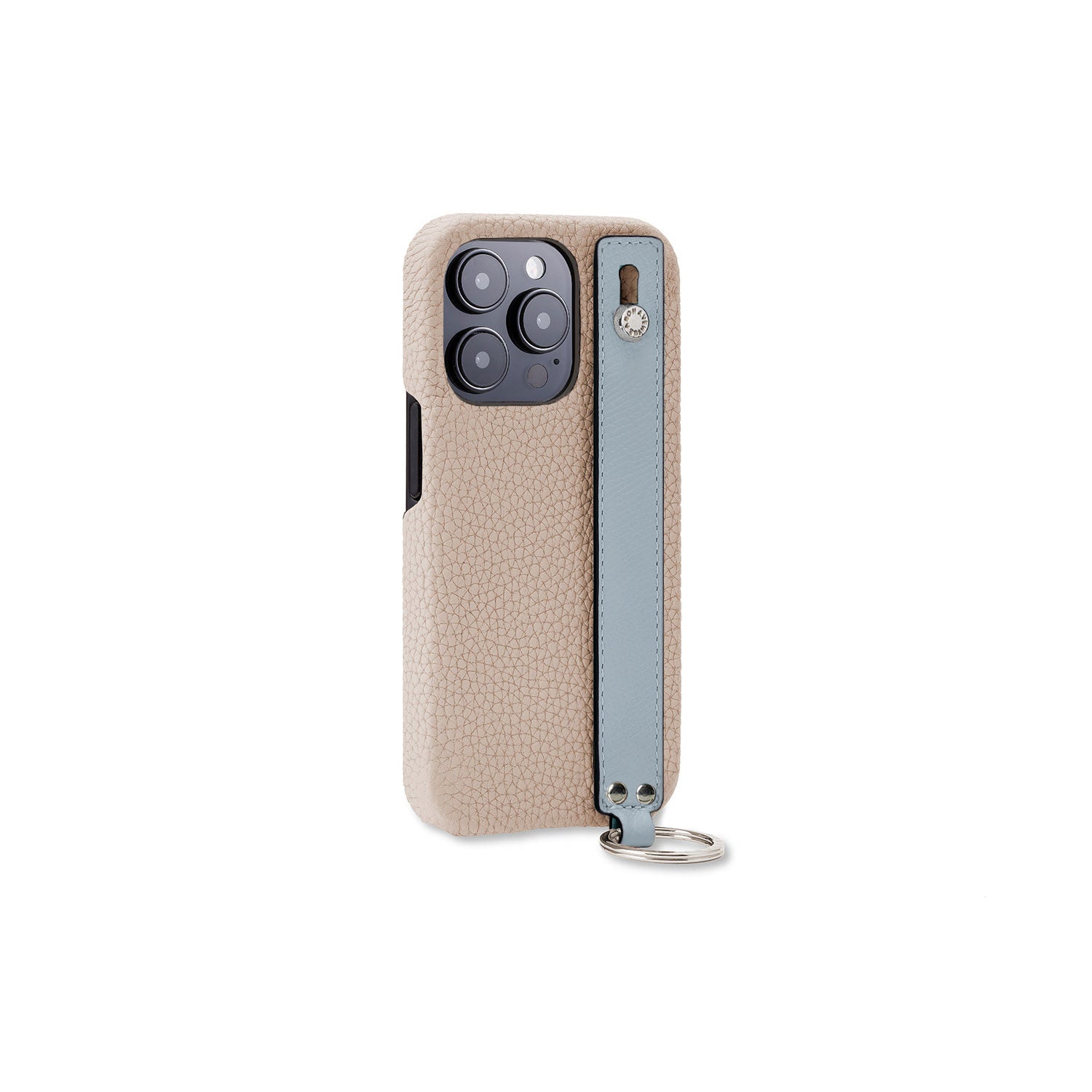 iPhone 14 Pro) ハンドル付き バックカバーケース シュリンクレザー