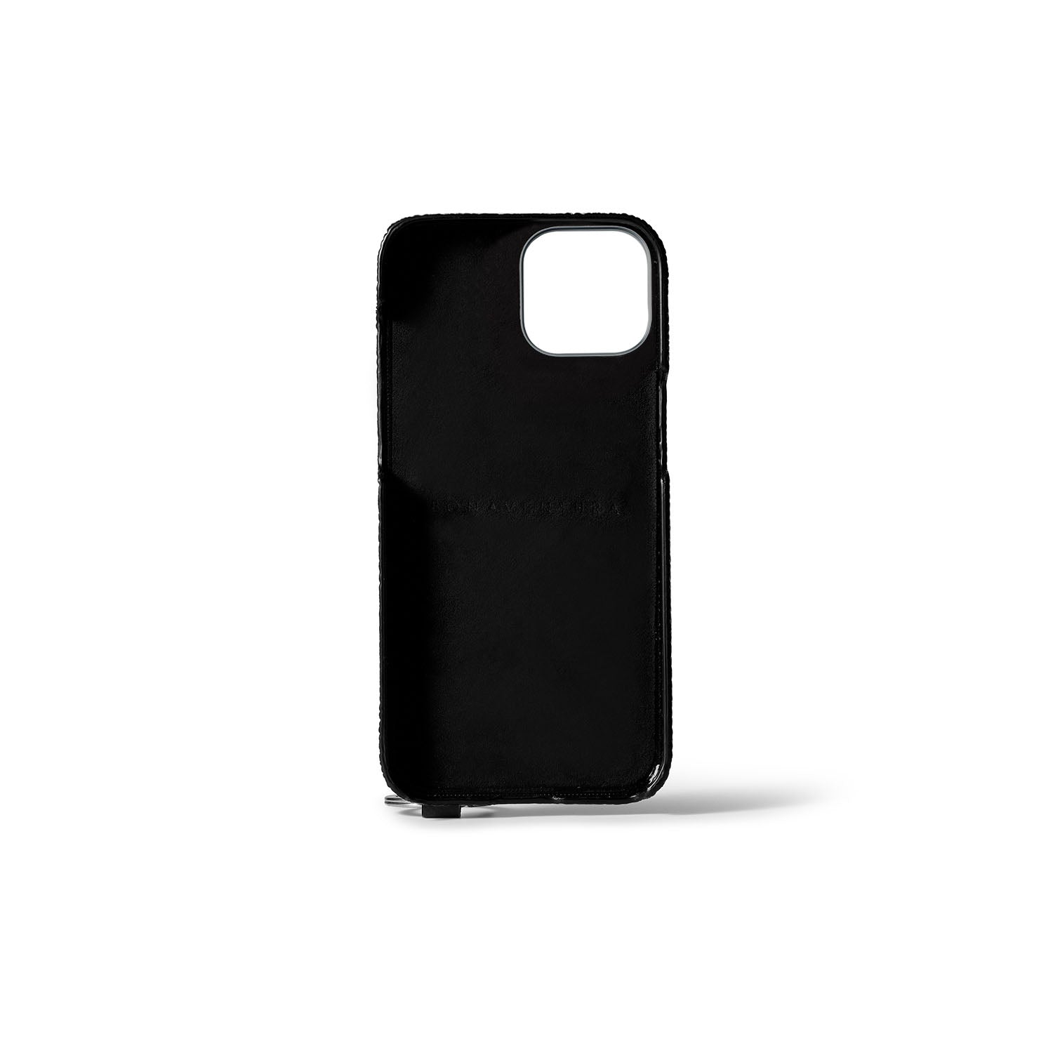 iPhone 15) ハンドル付き バックカバーケース シュリンクレザー