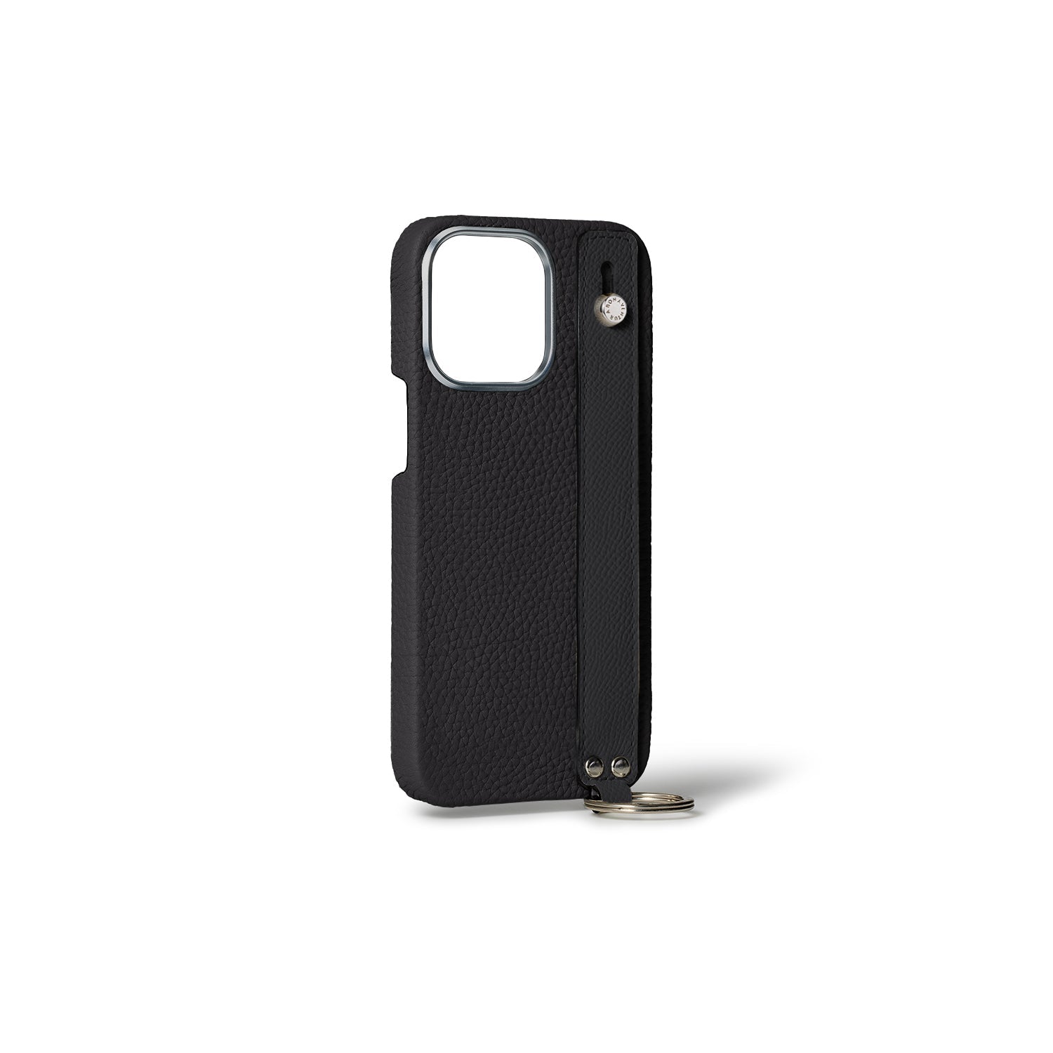 iPhone 15 Pro) ハンドル付き バックカバーケース シュリンクレザー