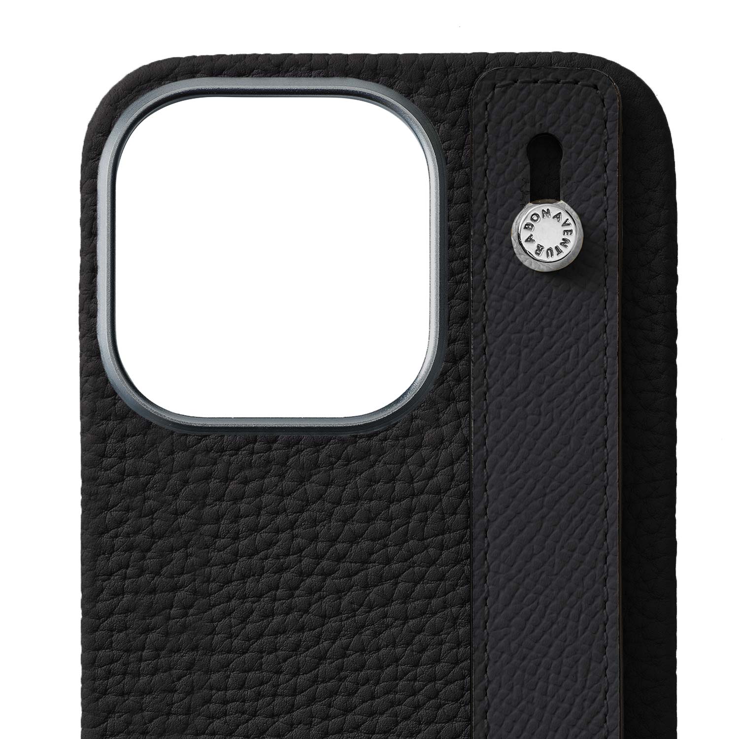 iPhone 15 Pro) ハンドル付き バックカバーケース シュリンクレザー