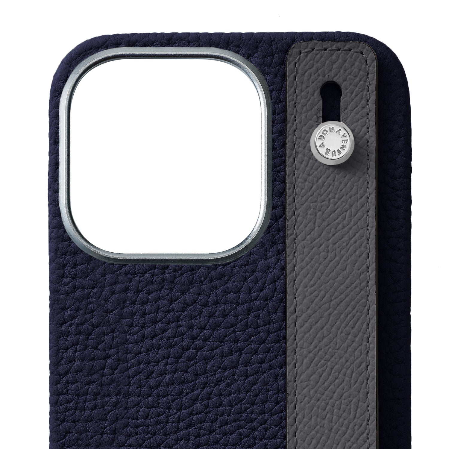 iPhone 15 Pro) ハンドル付き バックカバーケース シュリンクレザー