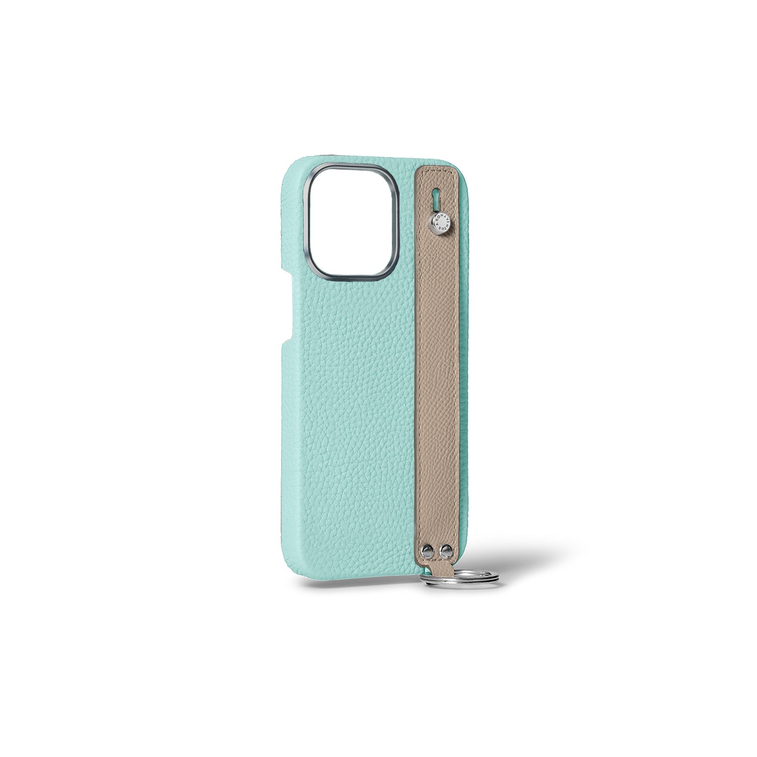 iPhone 15 Pro) ハンドル付き バックカバーケース シュリンクレザー