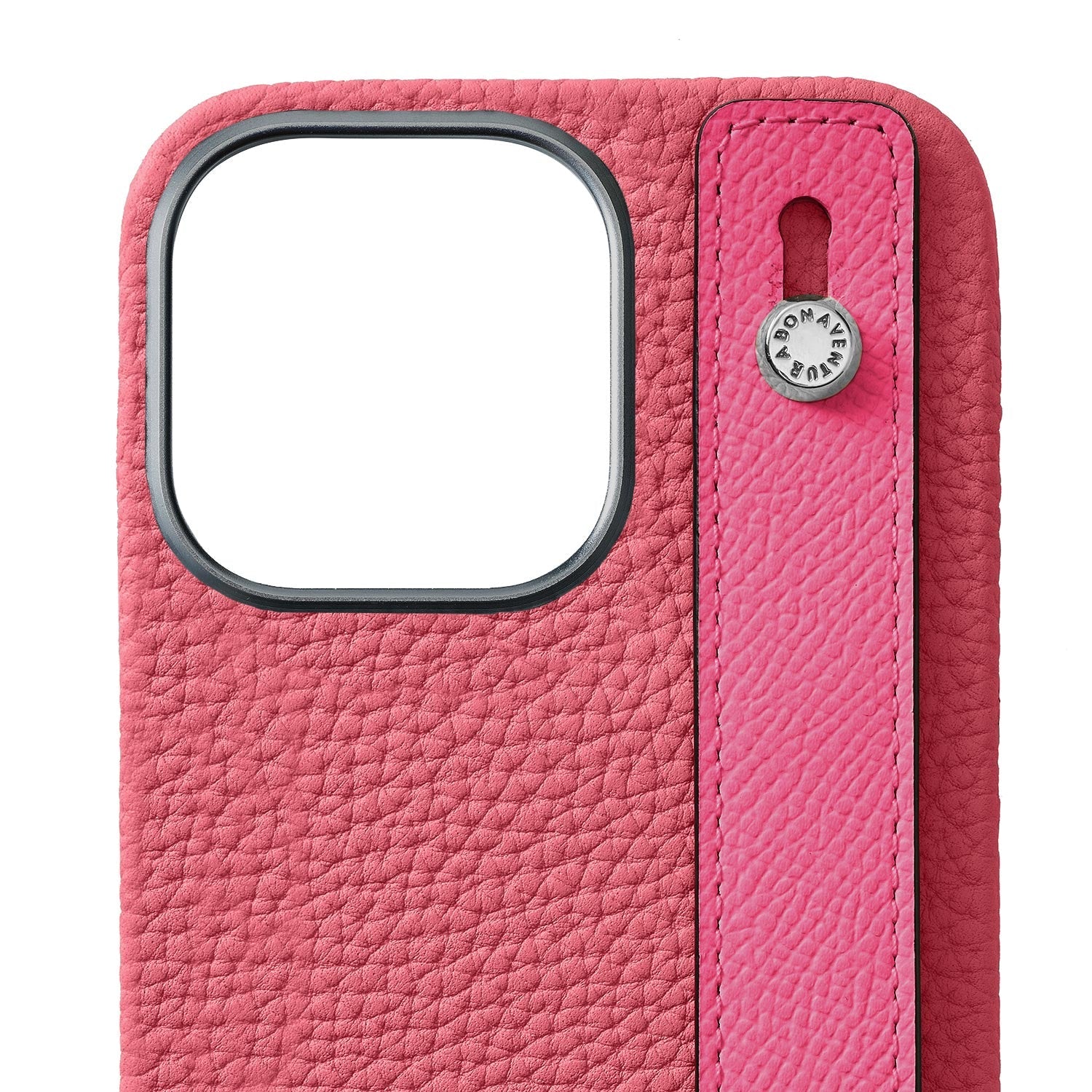 【新品】BONAVENTURAハンドル付きカバーケース iPhone15Pro iPhone 15 Pro) ハンドル付き バックカバーケース シュリンクレザー
