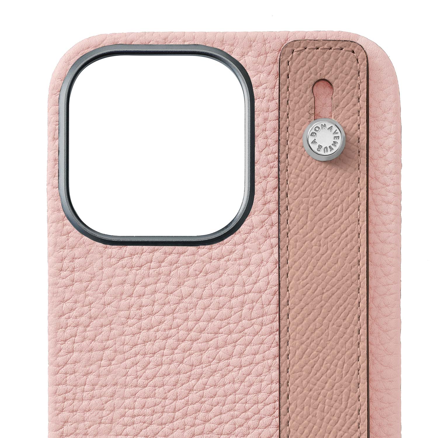 (iPhone 15 Pro Max) Back cover case with handle, shrink leather