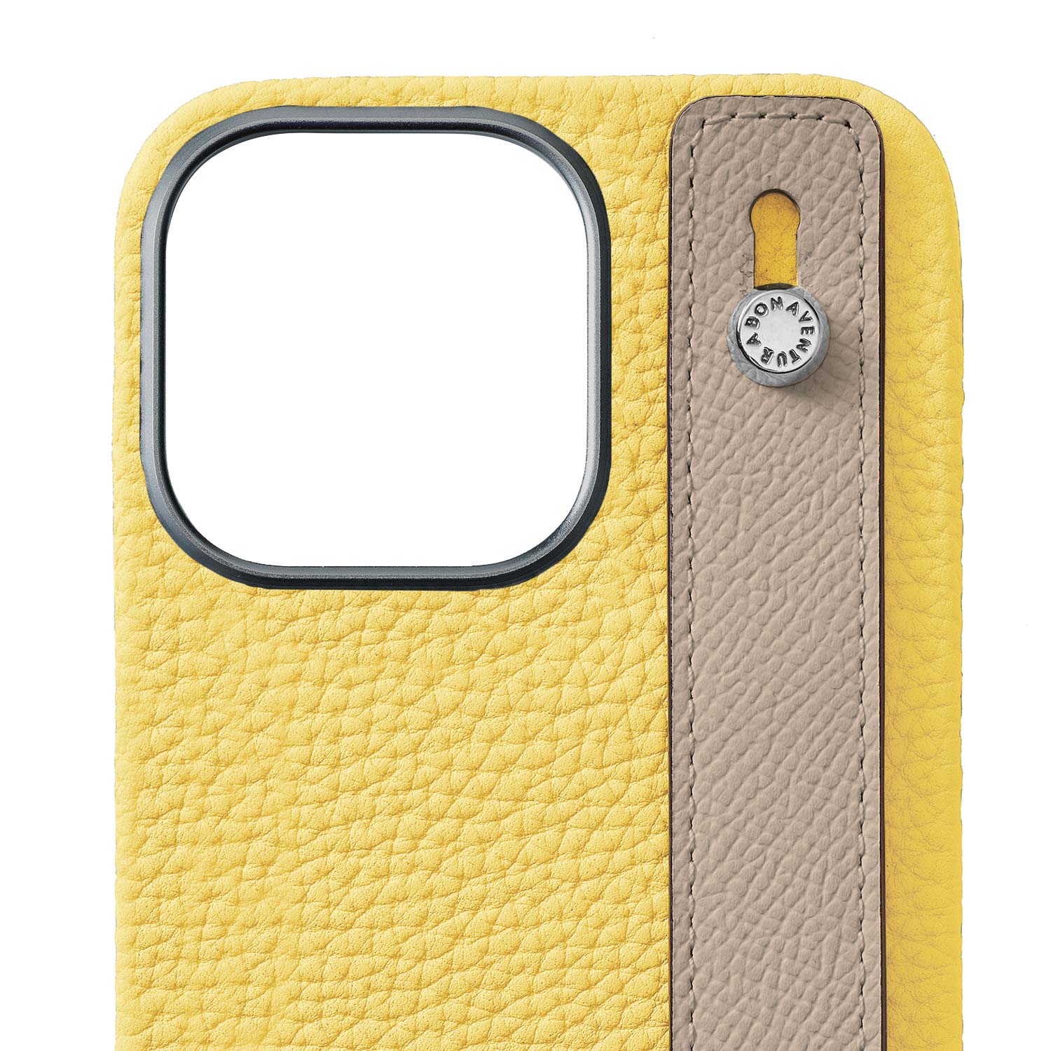 (iPhone 15 Pro Max) Back cover case with handle, shrink leather