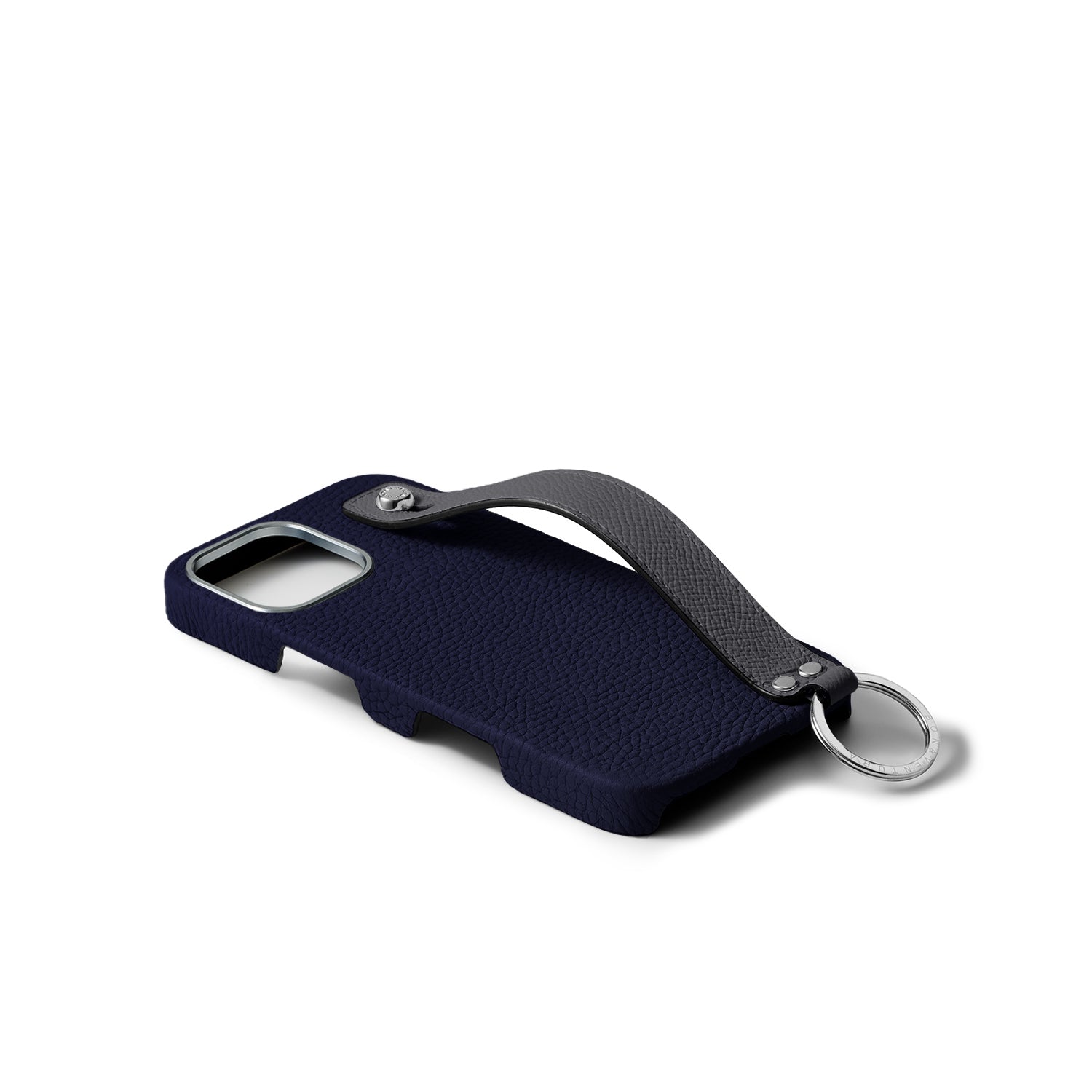 iPhone 16) ハンドル付き バックカバーケース シュリンクレザー