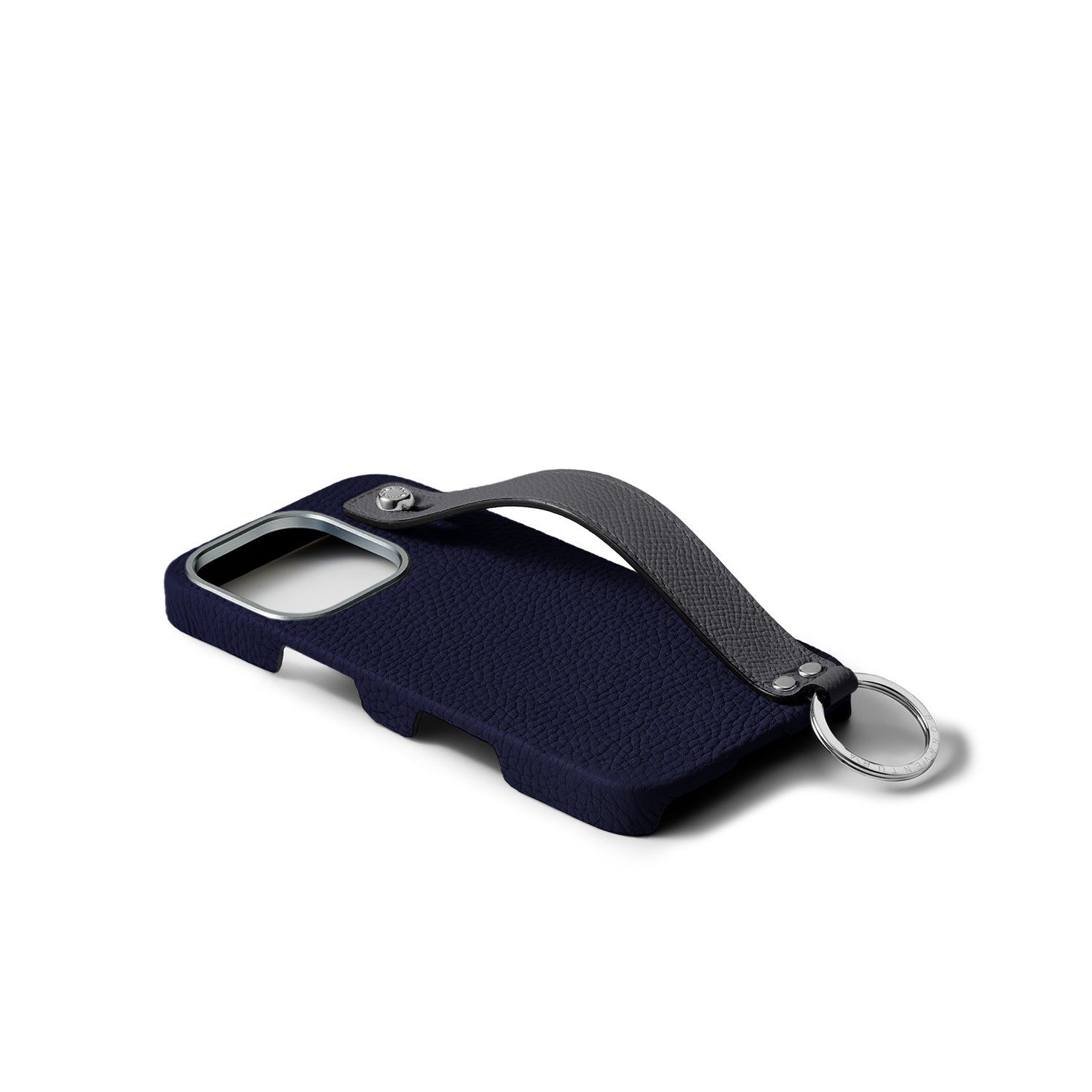 iPhone 16 Pro) ハンドル付き バックカバーケース シュリンクレザー