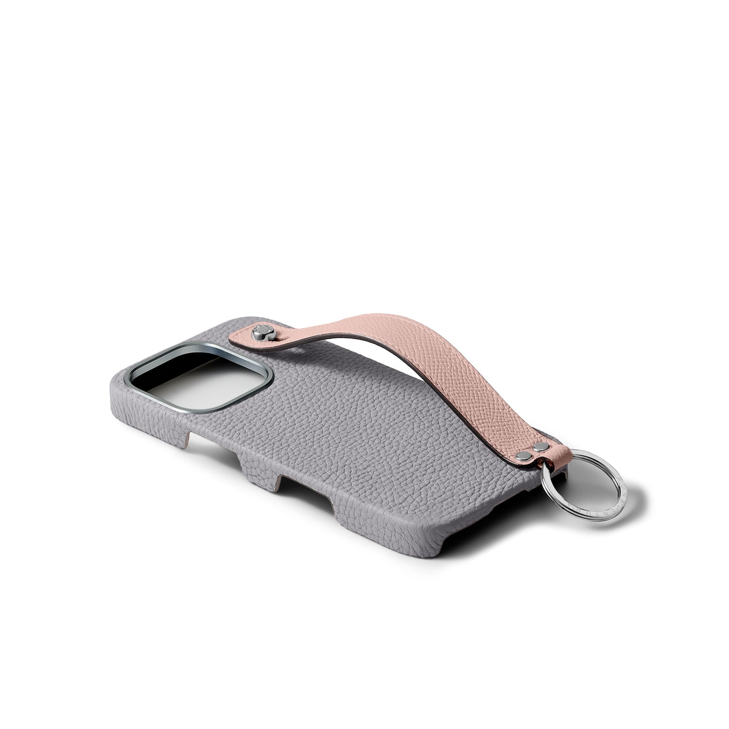 iPhone 16 Pro) ハンドル付き バックカバーケース シュリンクレザー