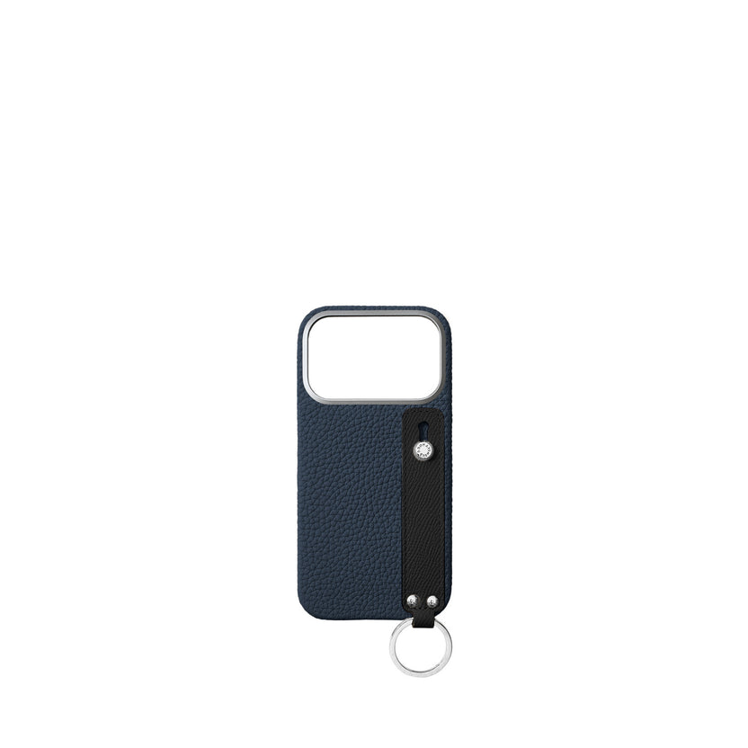 (iPhone 18 Pro) ハンドル付き バックカバーケース シュリンクレザー