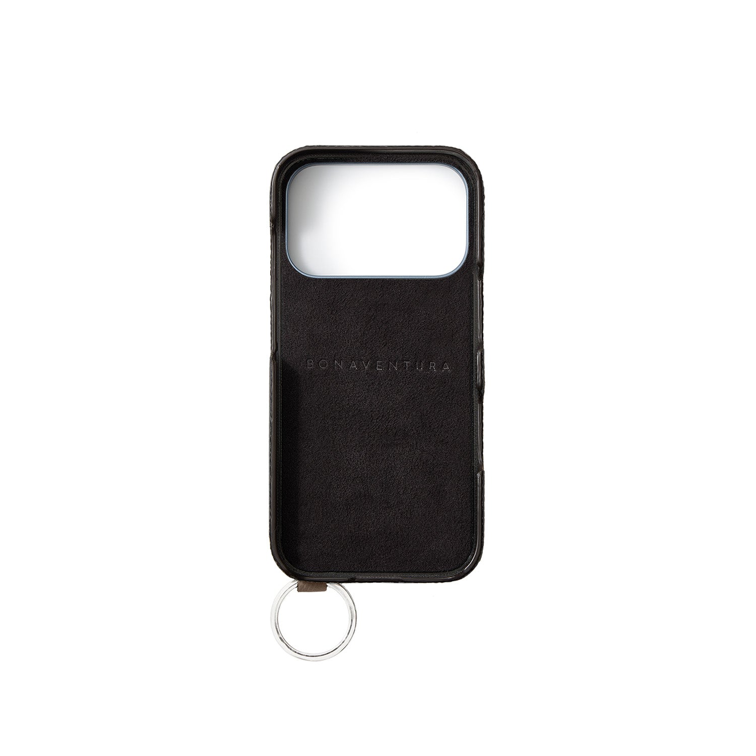 iPhone 17 Pro) ハンドル付き バックカバーケース シュリンクレザー