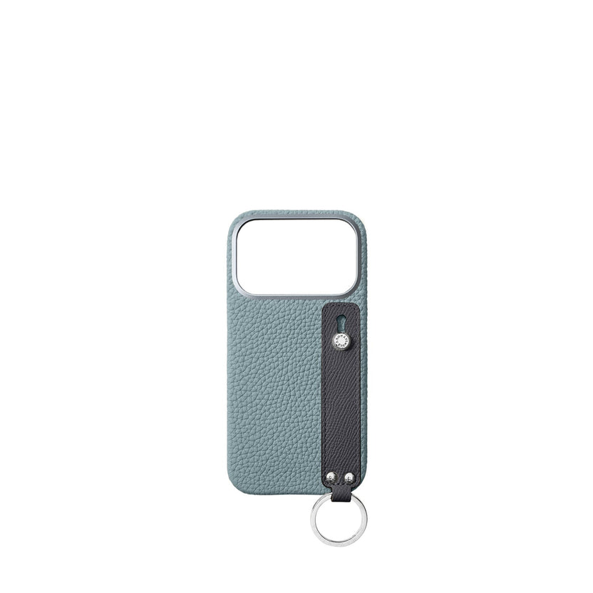 (iPhone 18 Pro) ハンドル付き バックカバーケース シュリンクレザー