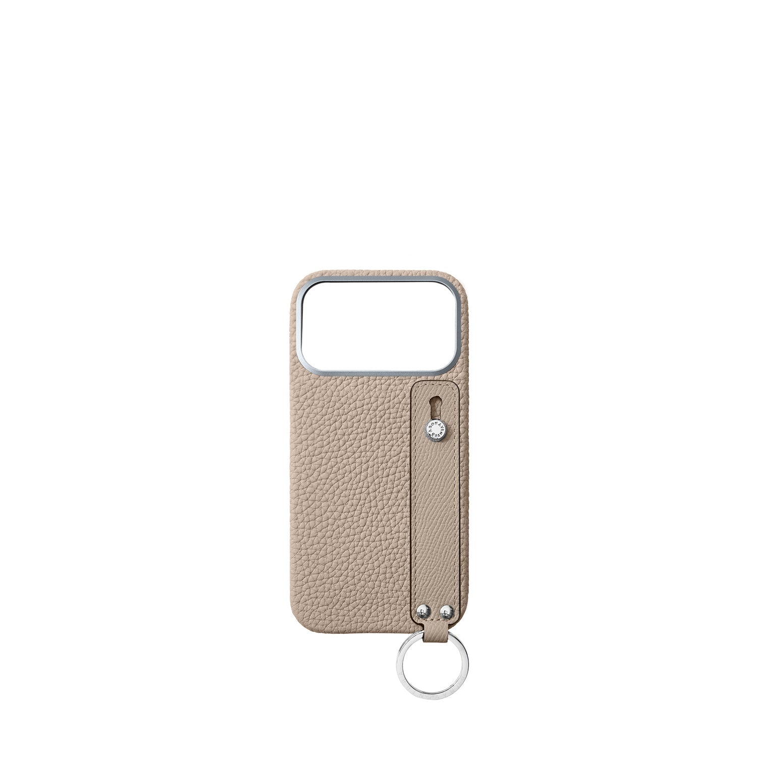 上質なレザーのベルト・ハンドル付き iPhone / スマホケース